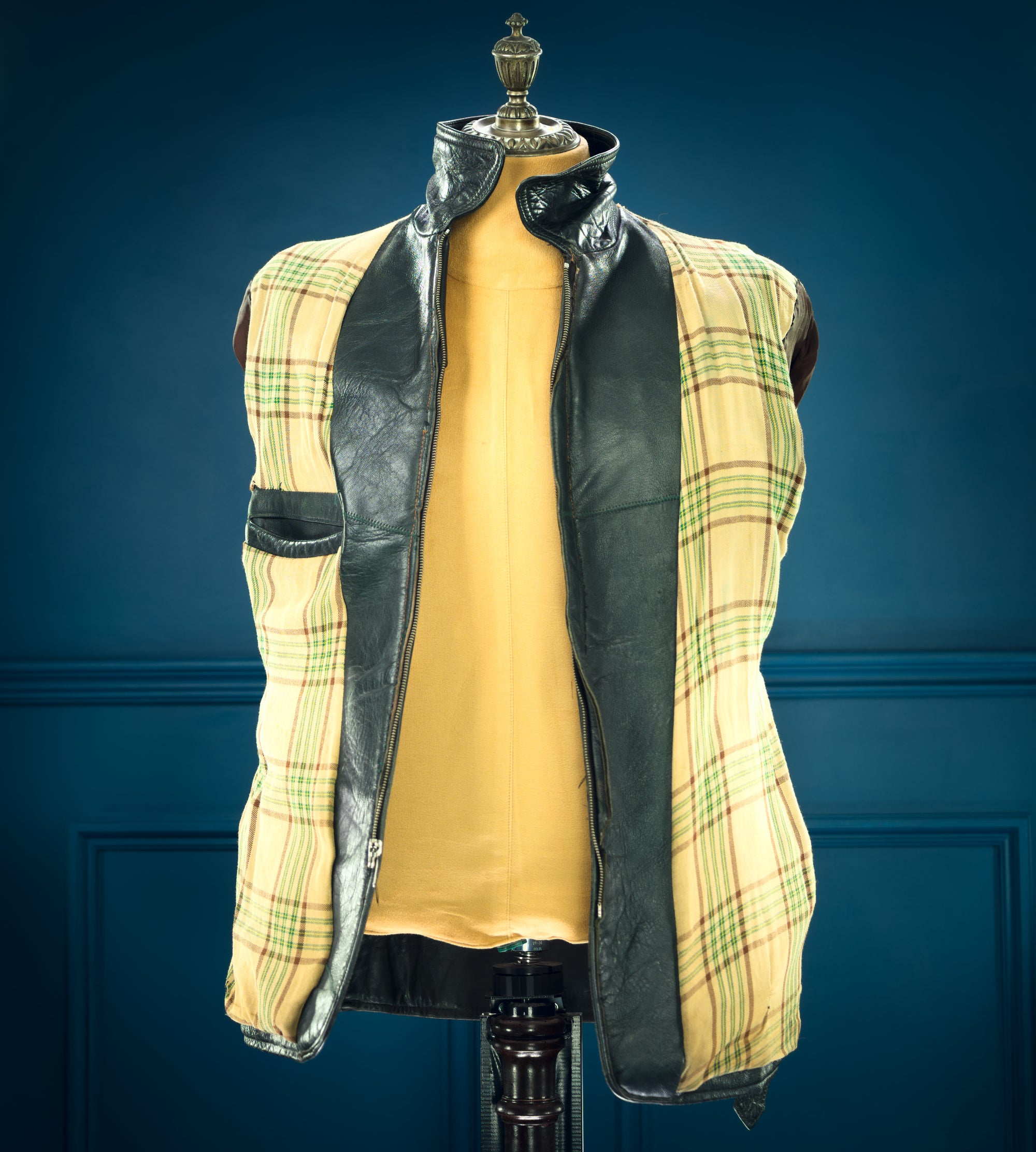 Vintage 1940s German Goatskin Belted Biker Motoring Coat Leather Jacket “M”