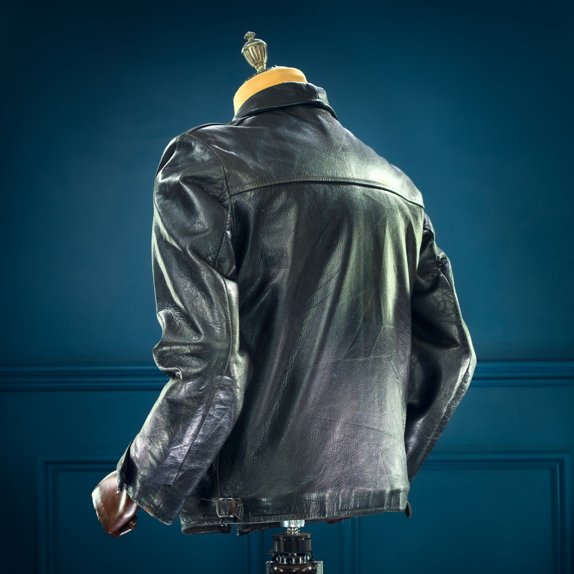 Vintage 1950s Dala Goatskin Single Rider Highwayman Worker Leather Jacket “M”