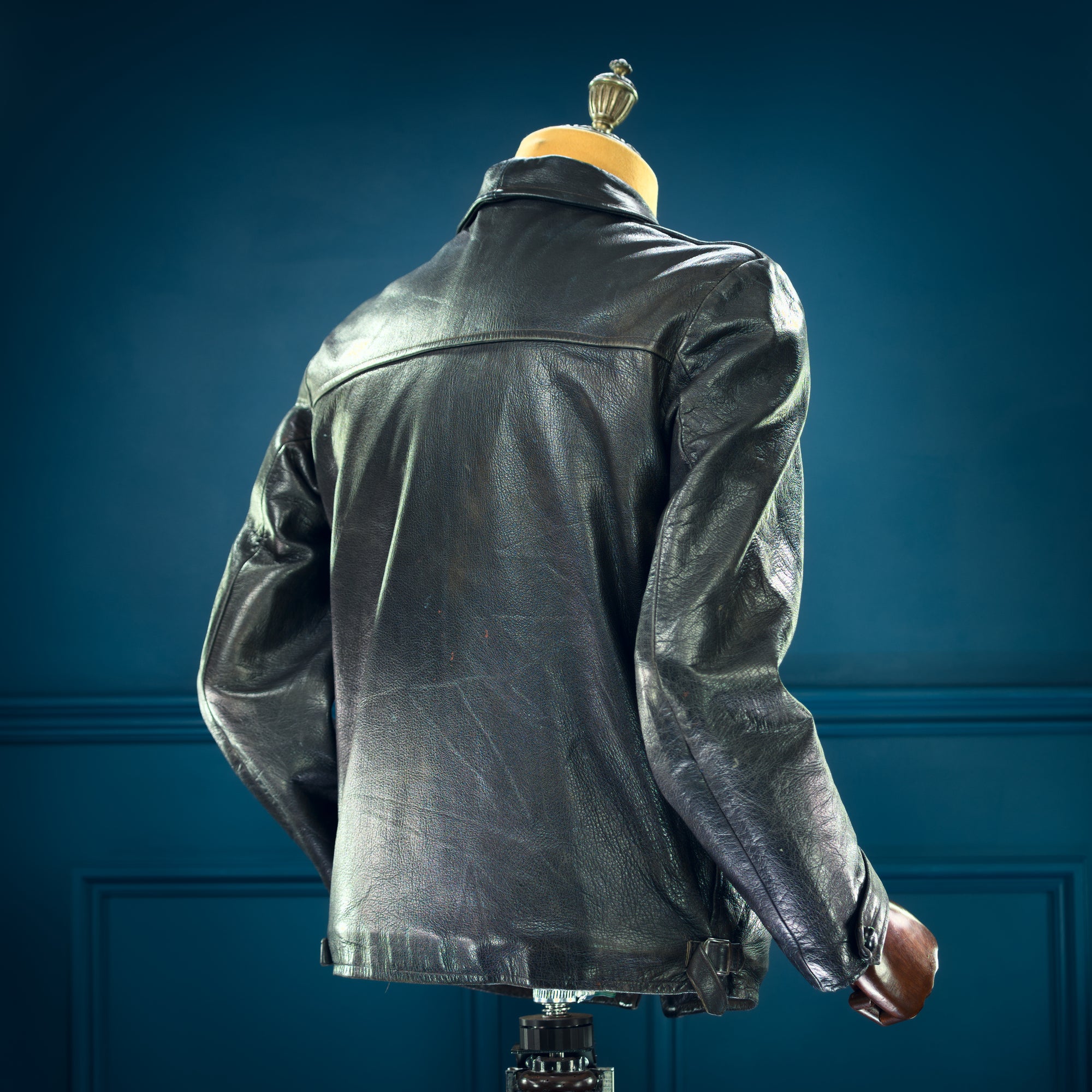 Vintage 1950s Dala Goatskin Single Rider Highwayman Worker Leather Jacket “M”