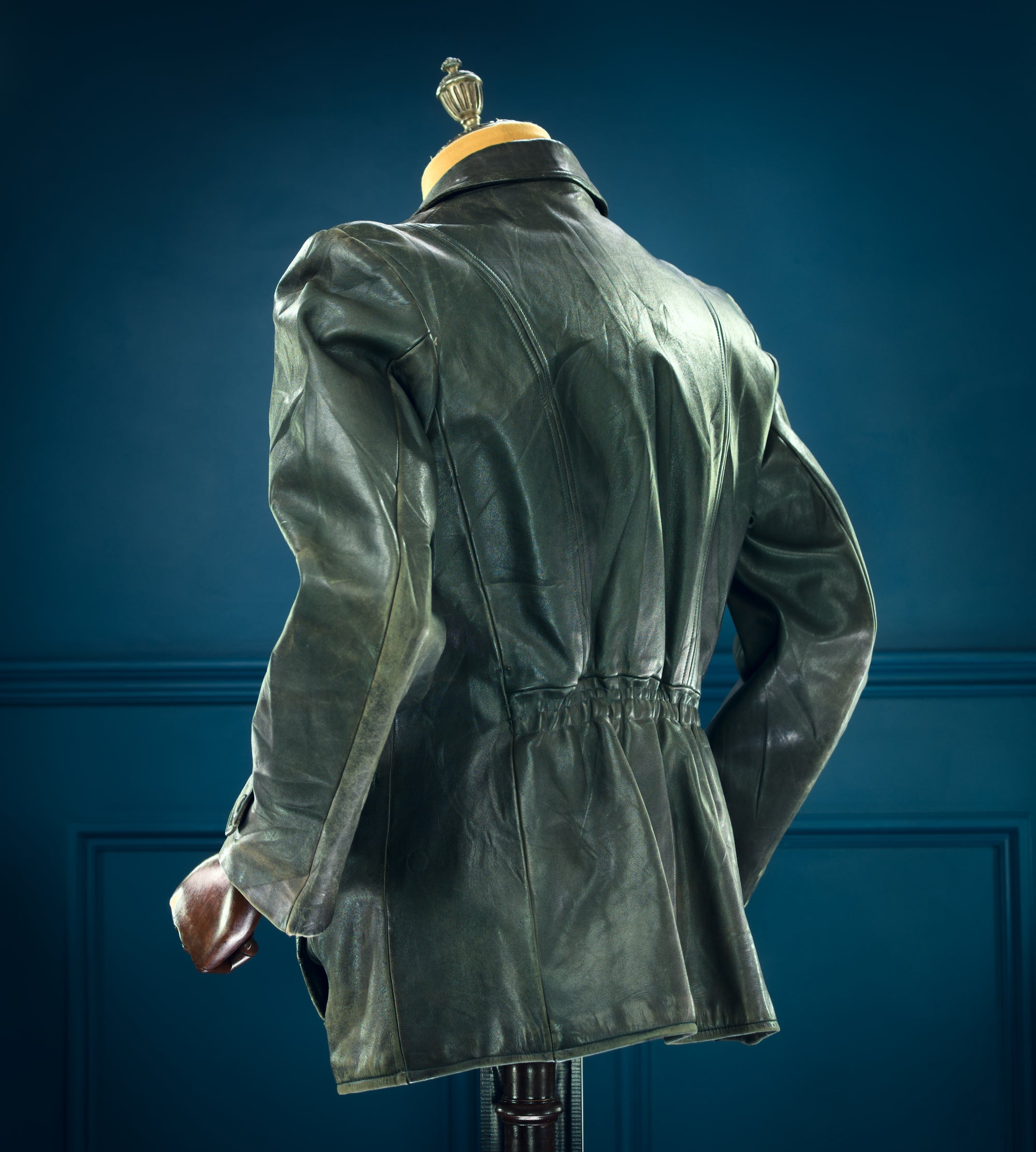 Vintage 1950s West German Horsehide Border Police Dispatch Leather Jacket “M”