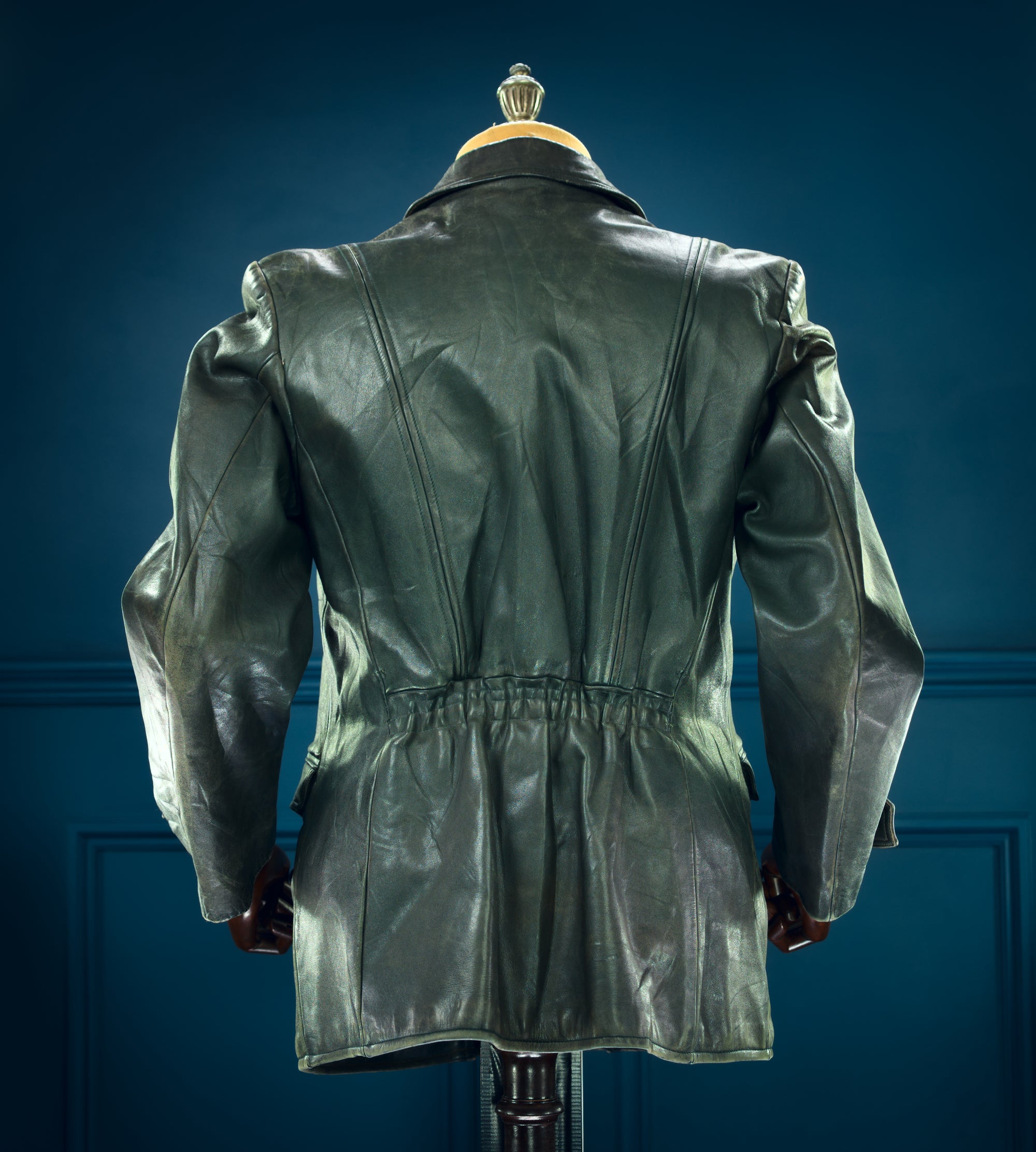 Vintage 1950s West German Horsehide Border Police Dispatch Leather Jacket “M”