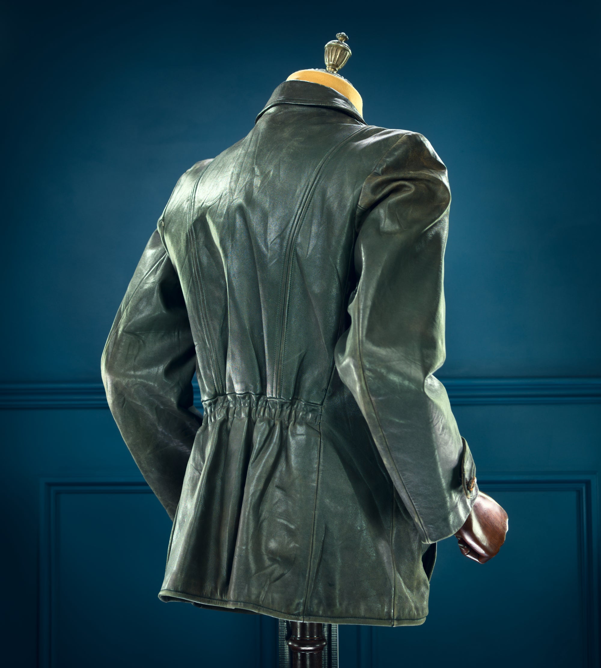 Vintage 1950s West German Horsehide Border Police Dispatch Leather Jacket “M”