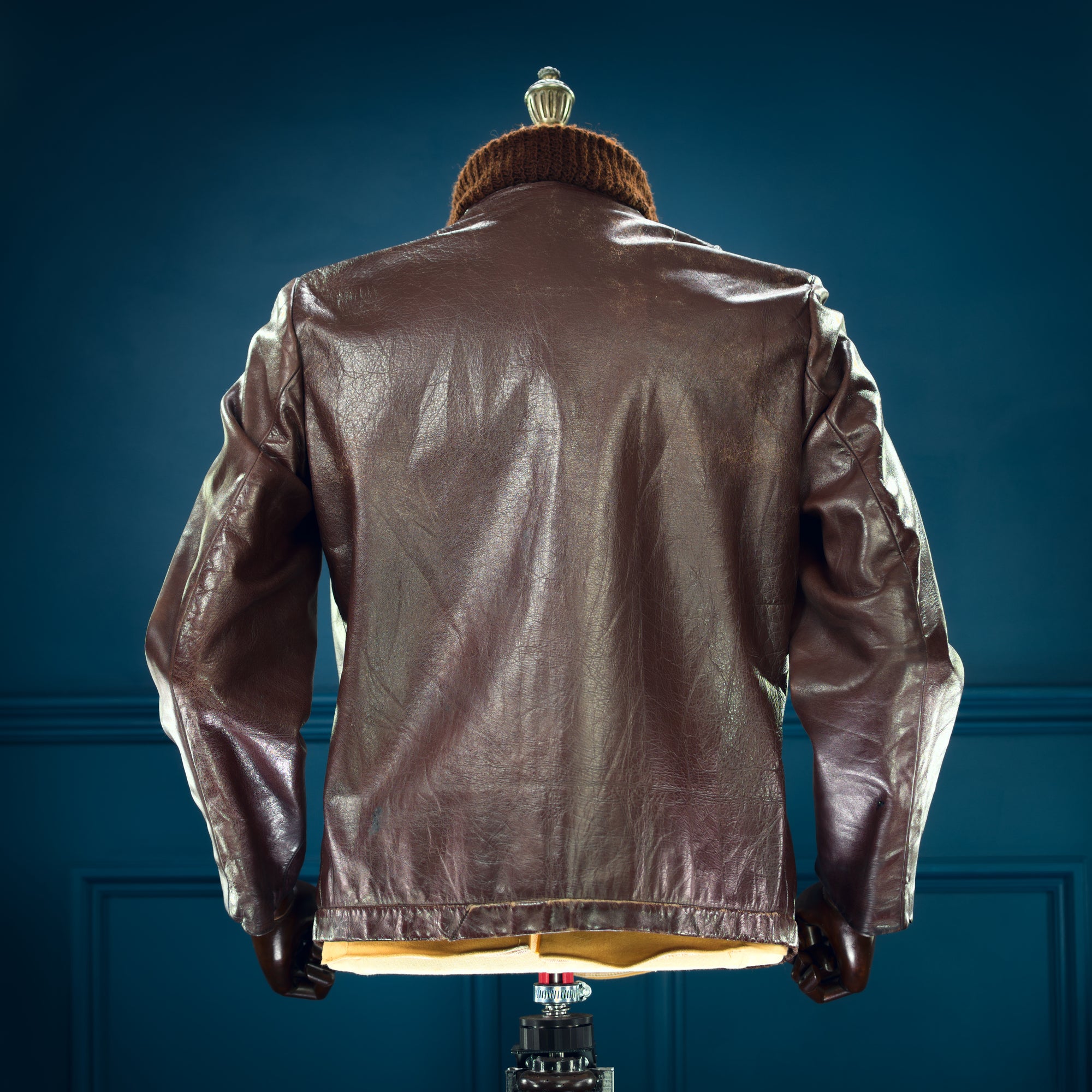 Vintage 1940s Czech Calfskin Windbreaker Flight Campus Leather Jacket “M”