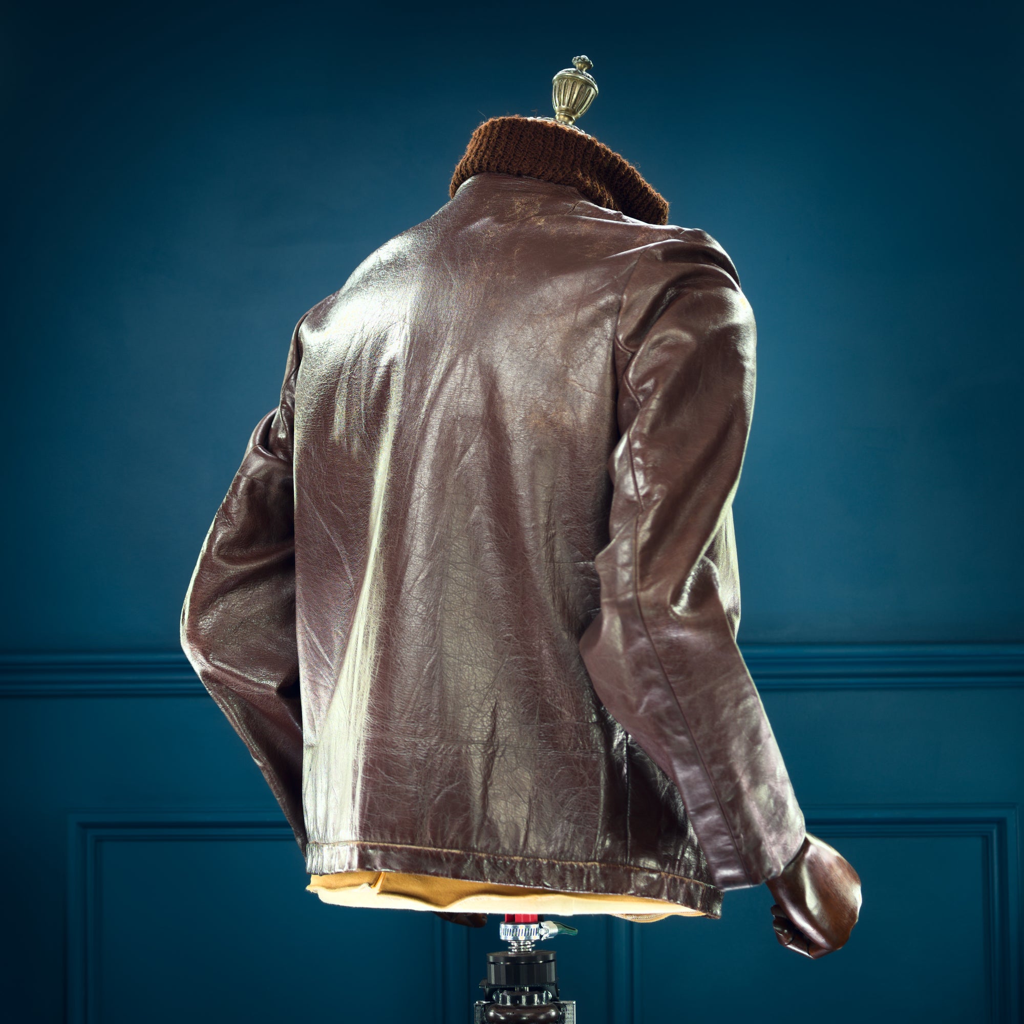 Vintage 1940s Czech Calfskin Windbreaker Flight Campus Leather Jacket “M”