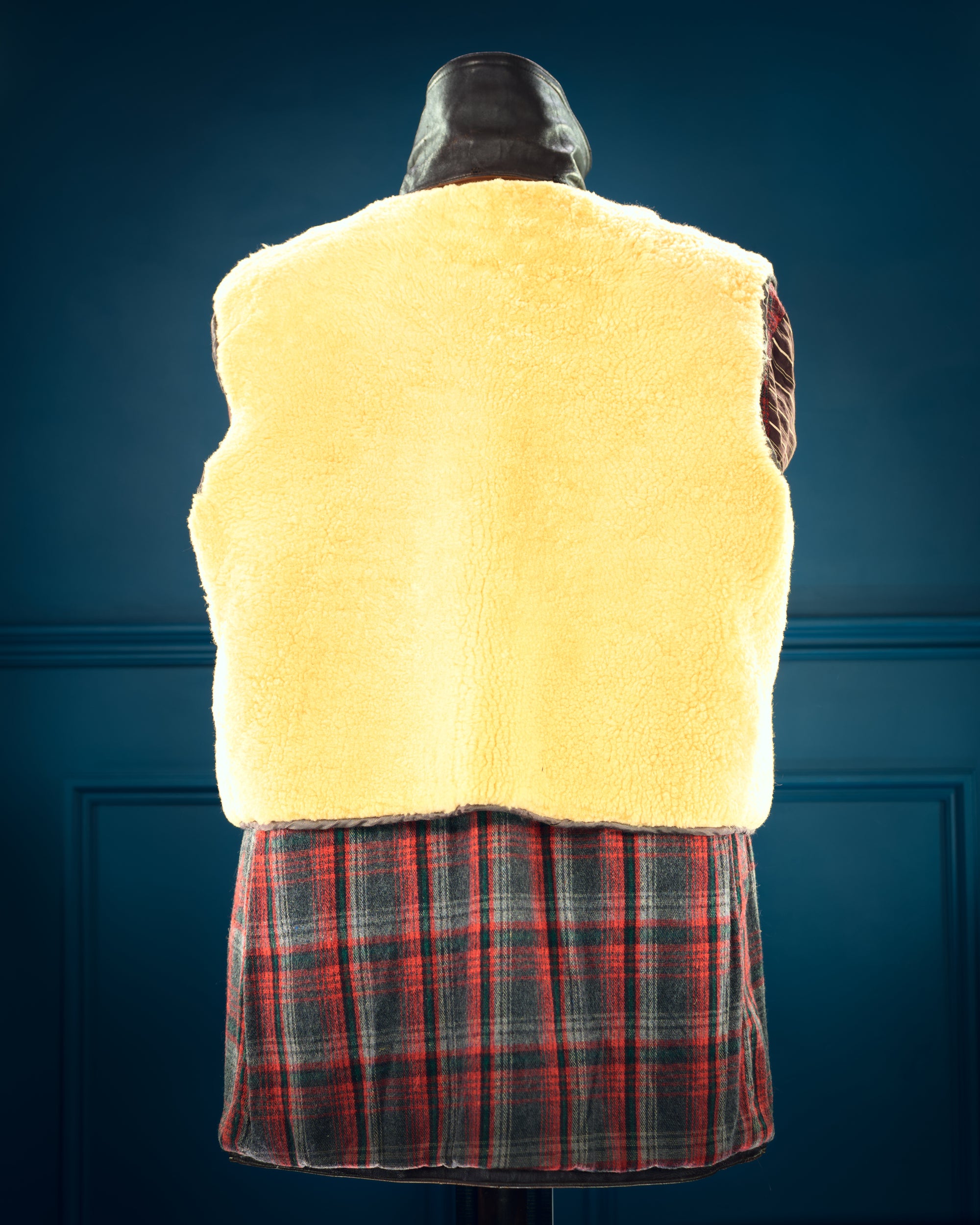 Vintage 1950s French Sheepskin Barnstormer Car Coat Flight Leather Jacket “L”