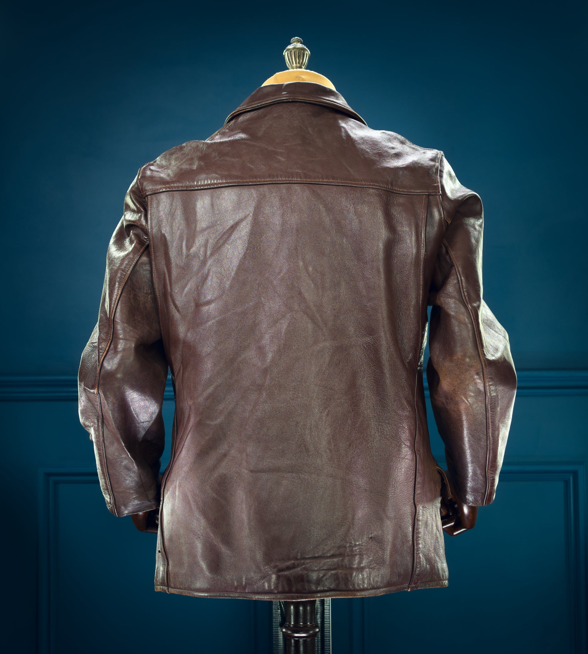 Vintage 1950s French Sheepskin Single Rider Worker Chore Leather Jacket “M”