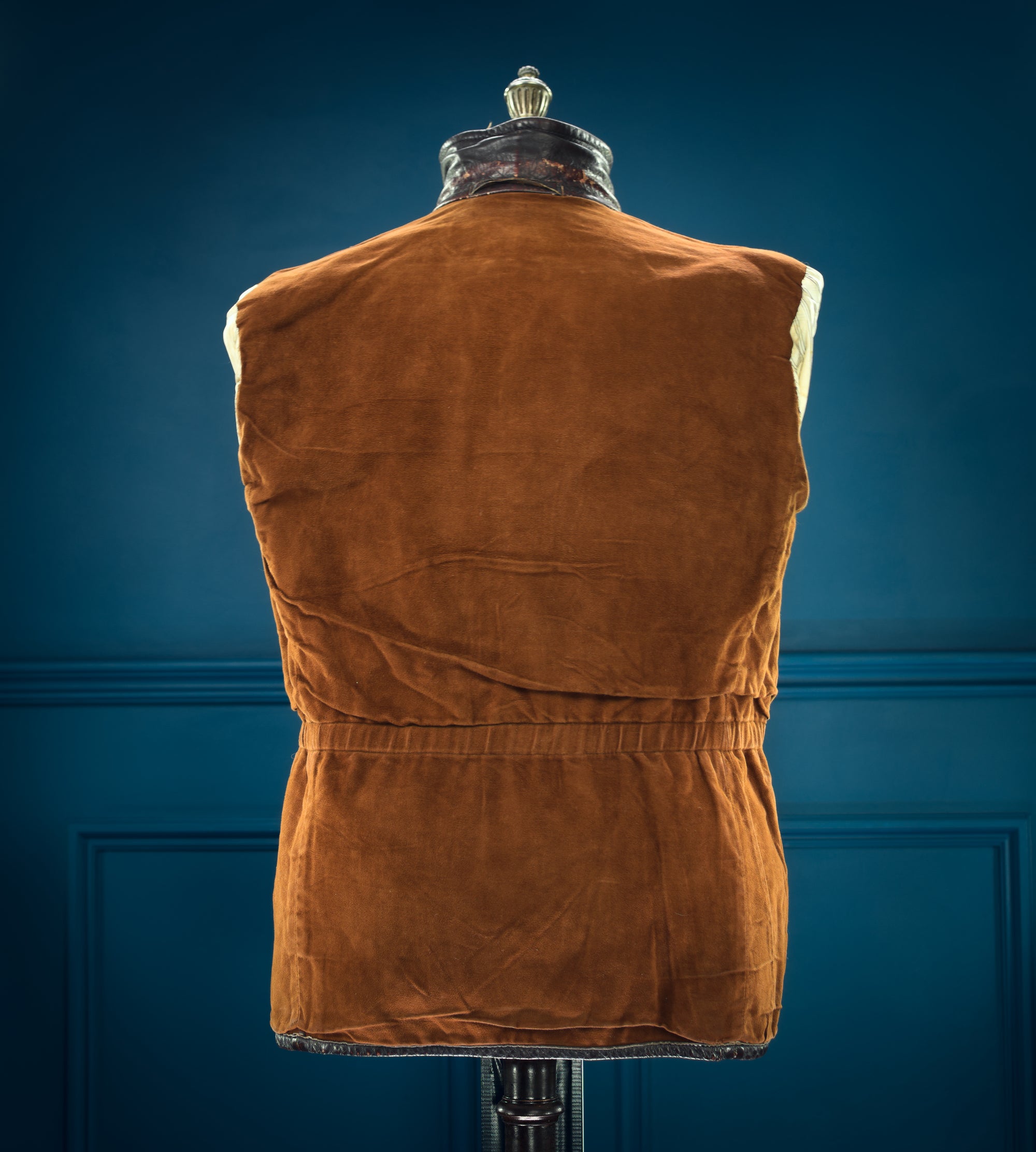 Vintage 1940s German Deerskin Single Rider Worker Chore Brown Leather Jacket “M”