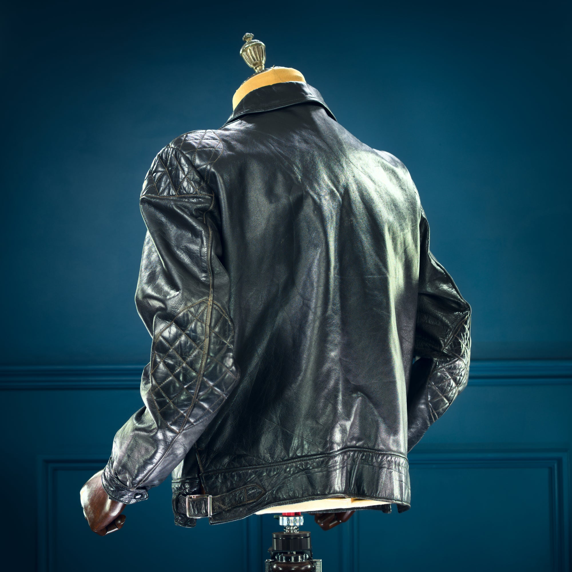 Vintage 1940s German Horsehide Single Rider Biker Police Leather Jacket “L”