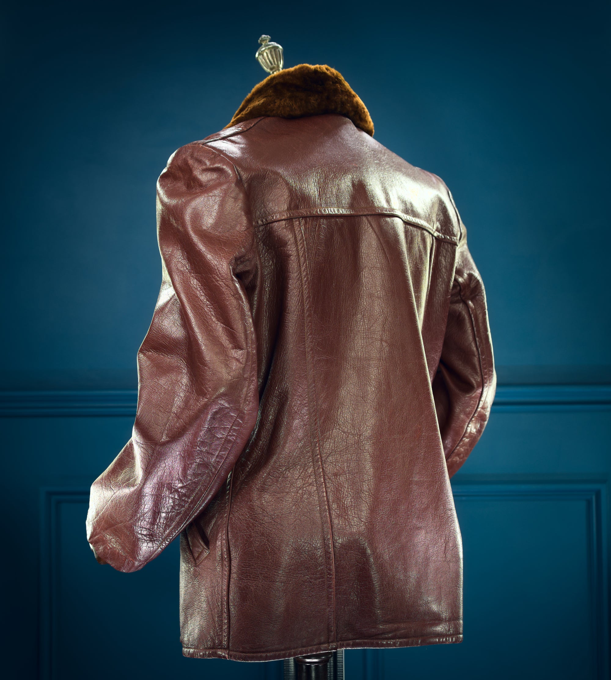 Vintage 1940s Swedish Goatskin Car Coat Motoring Outdoors Leather Jacket “M”