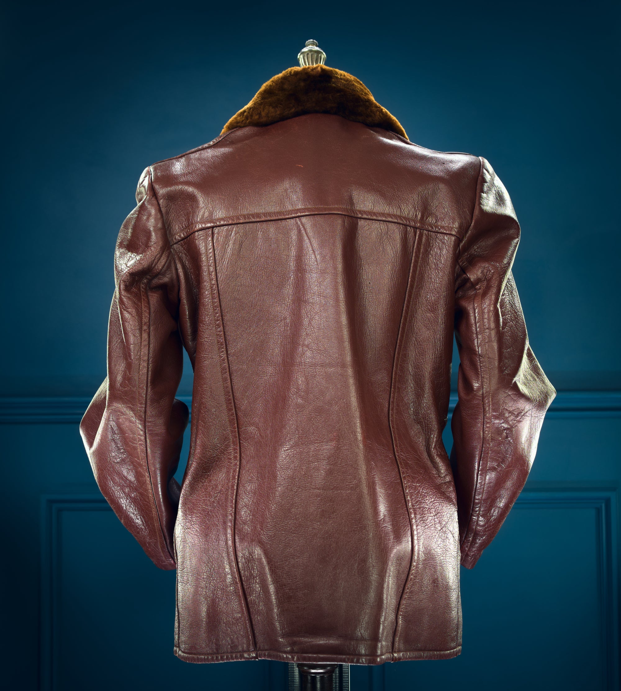 Vintage 1940s Swedish Goatskin Car Coat Motoring Outdoors Leather Jacket “M”