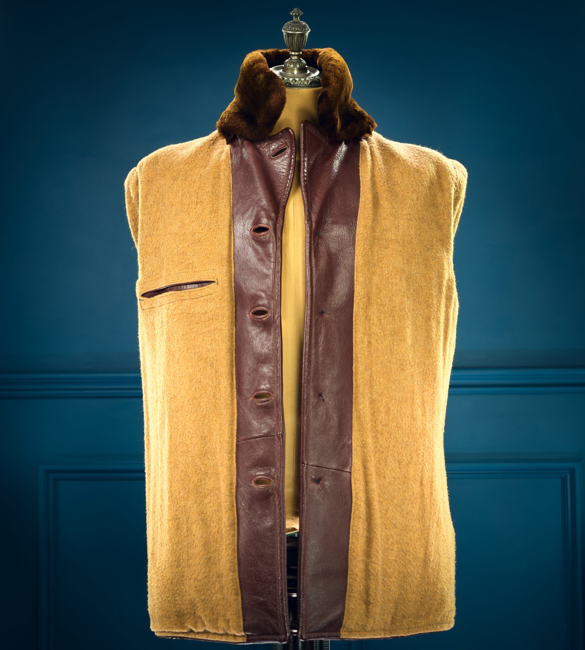 Vintage 1940s Swedish Goatskin Car Coat Motoring Outdoors Leather Jacket “M”