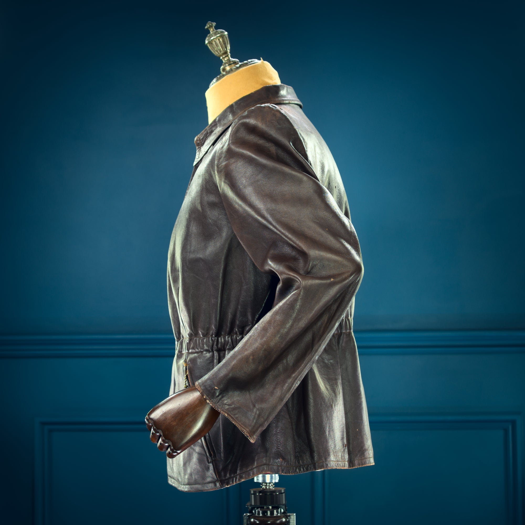 Vintage 1940s WW2 German Luftwaffe Cyclist Flight Aviator Leather Jacket “M”