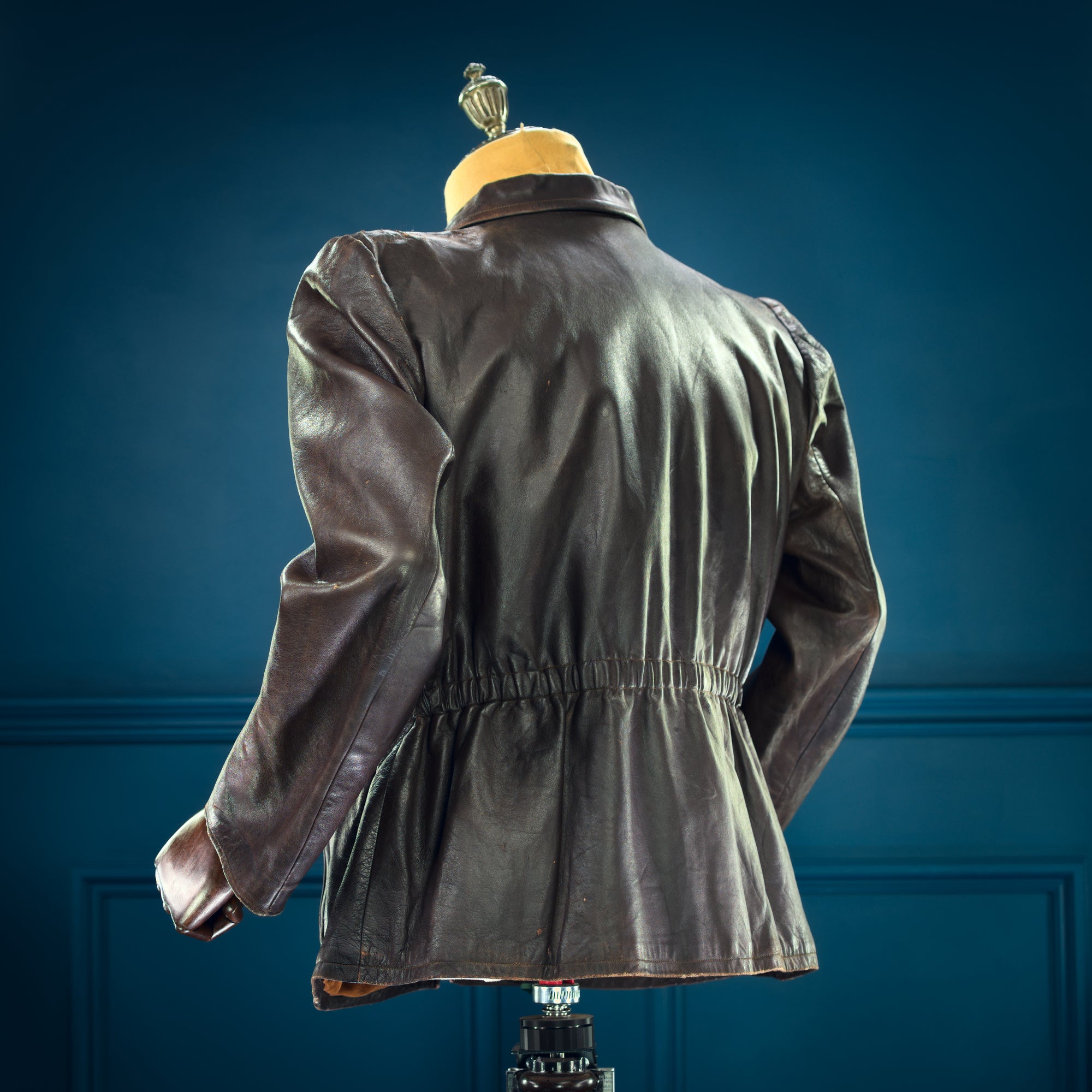 Vintage 1940s WW2 German Luftwaffe Cyclist Flight Aviator Leather Jacket “M”