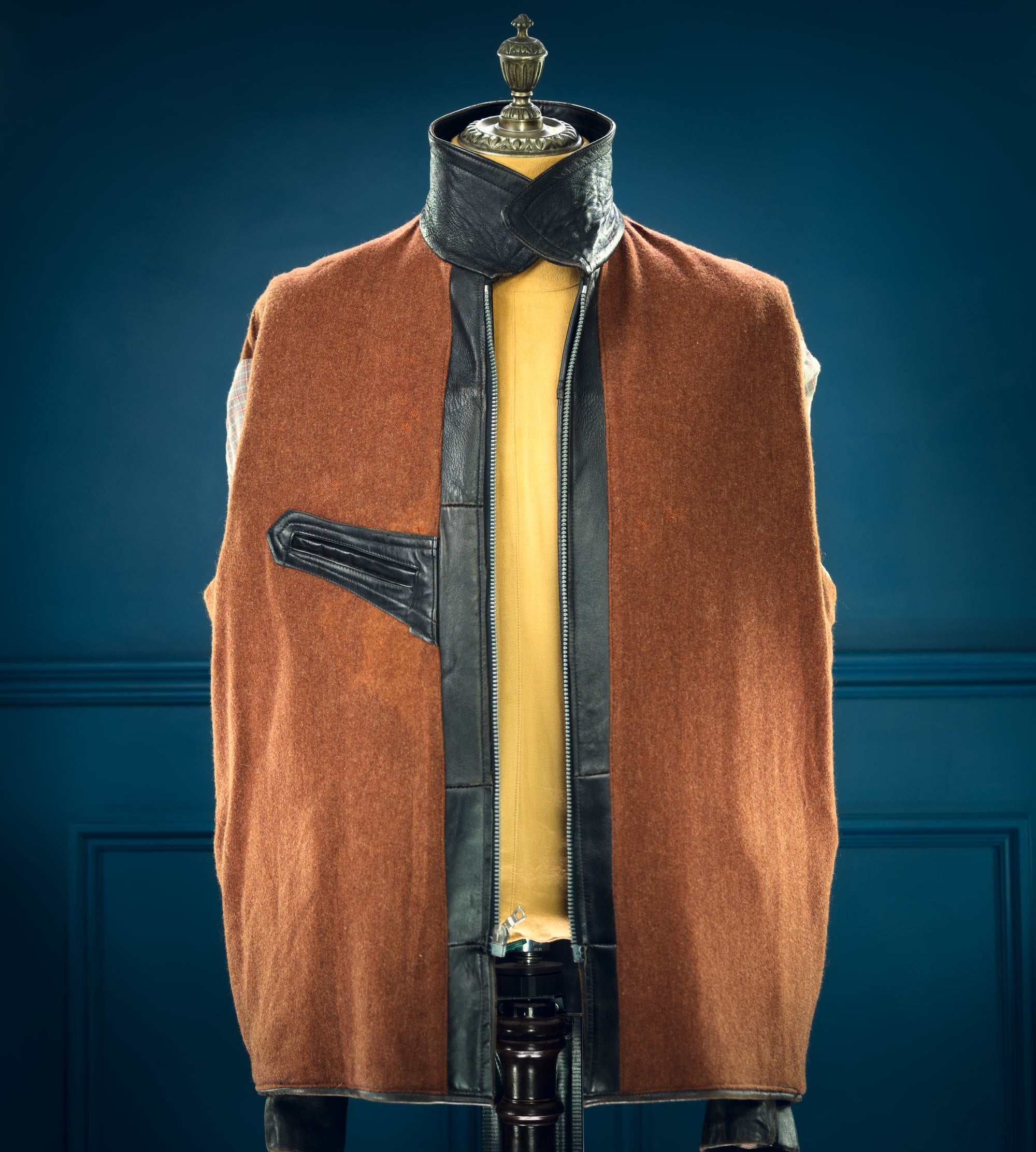 Vintage 1950s German Sheepskin Single Rider Worker Chore Leather Jacket “XL”