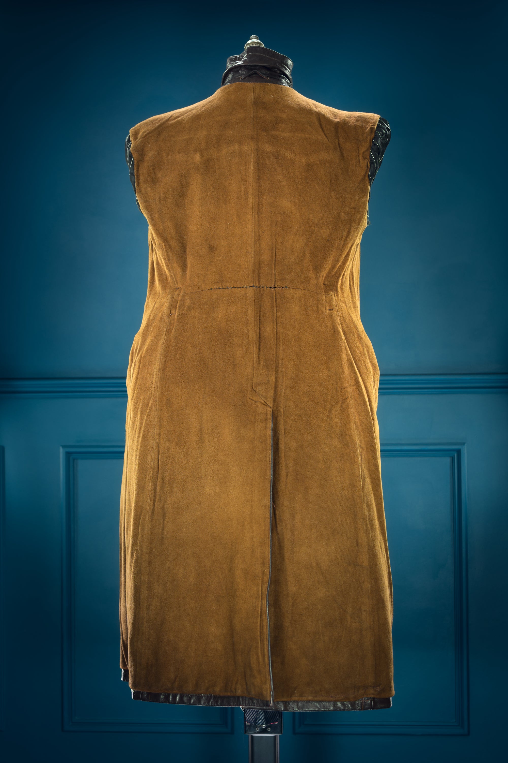 Vintage 1950s East German Cold War Trench Over Coat Motoring Leather Jacket “M”