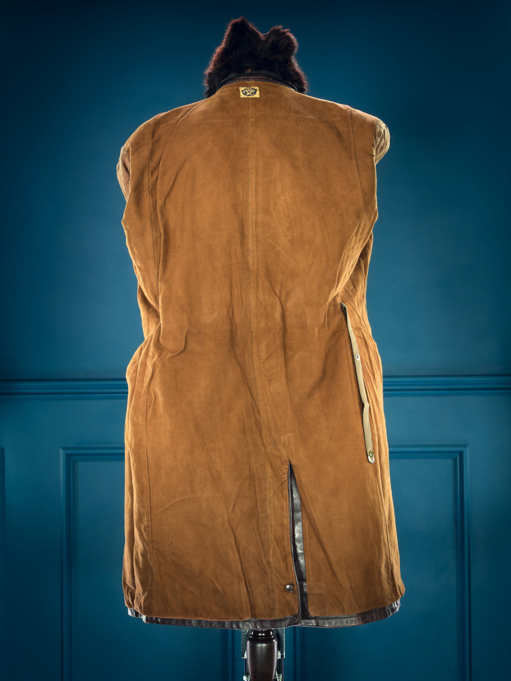 Vintage 1940s WW2 Czech Resistance Sniper Trench Great Coat Leather Jacket “L”