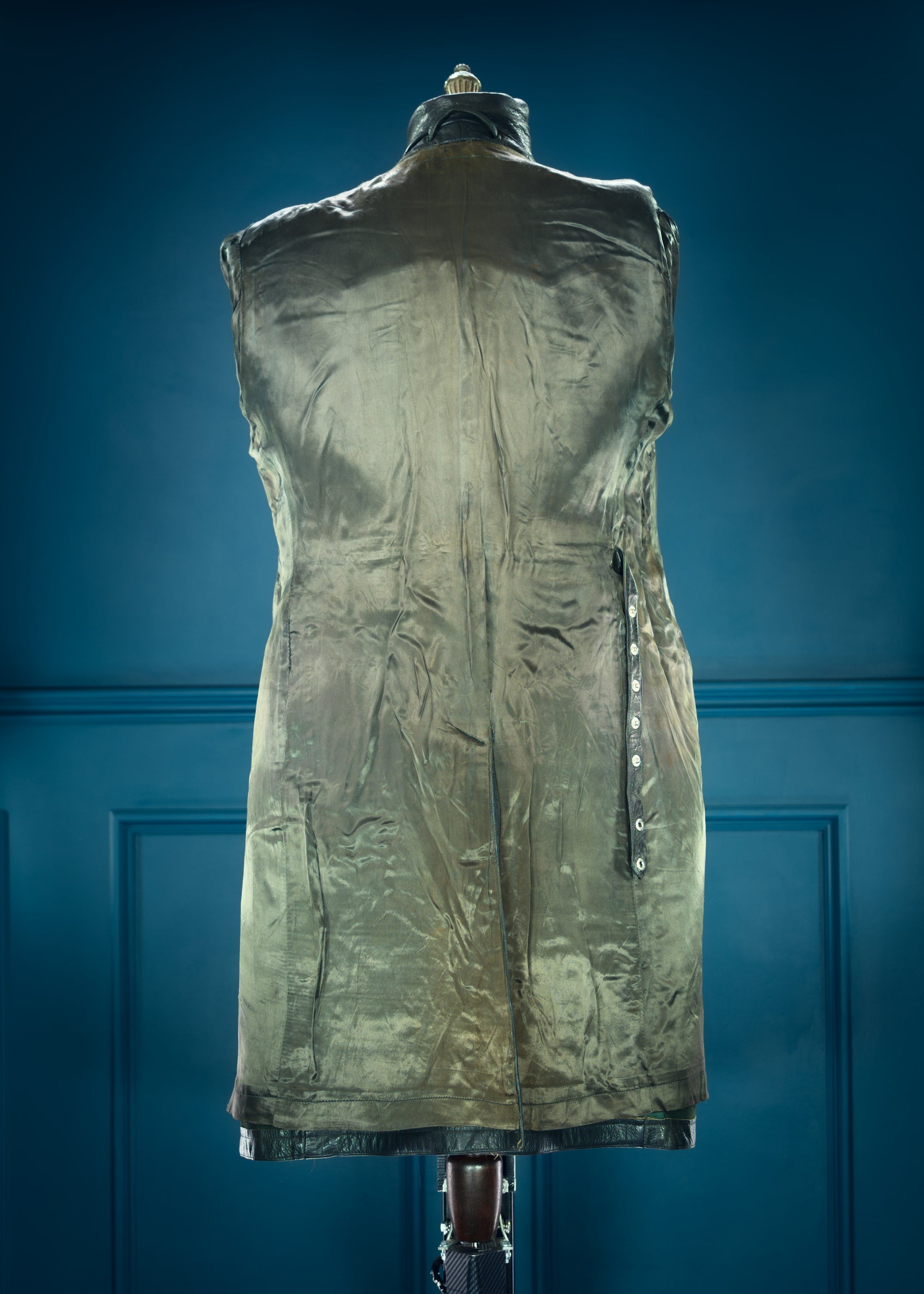 Vintage 1950s West German Cold War Border Guard Trenchcoat Leather Jacket “M”