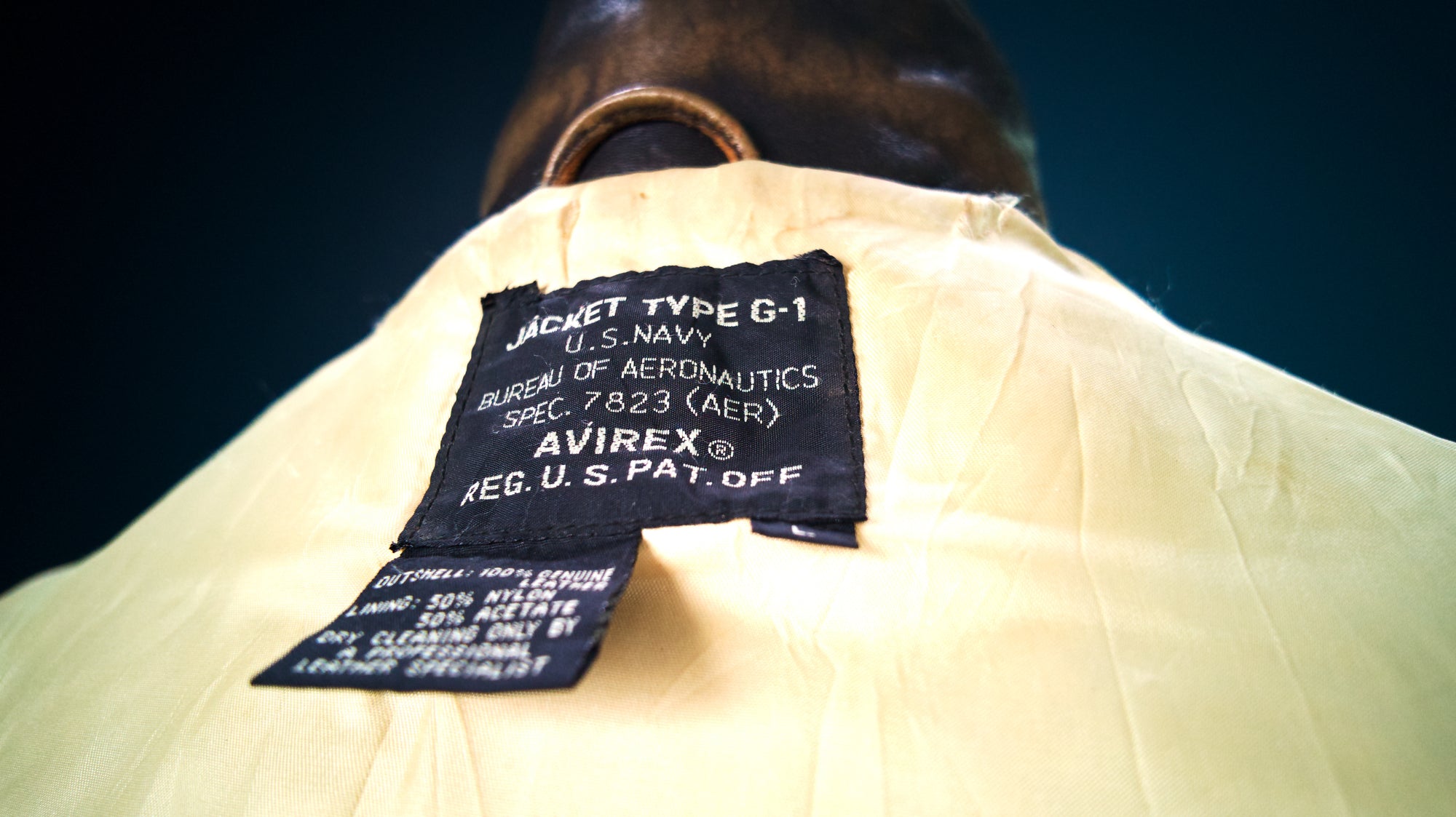 Vintage 1980s Avirex G1 Sheepskin Brown Bomber Flight Leather Jacket “L”