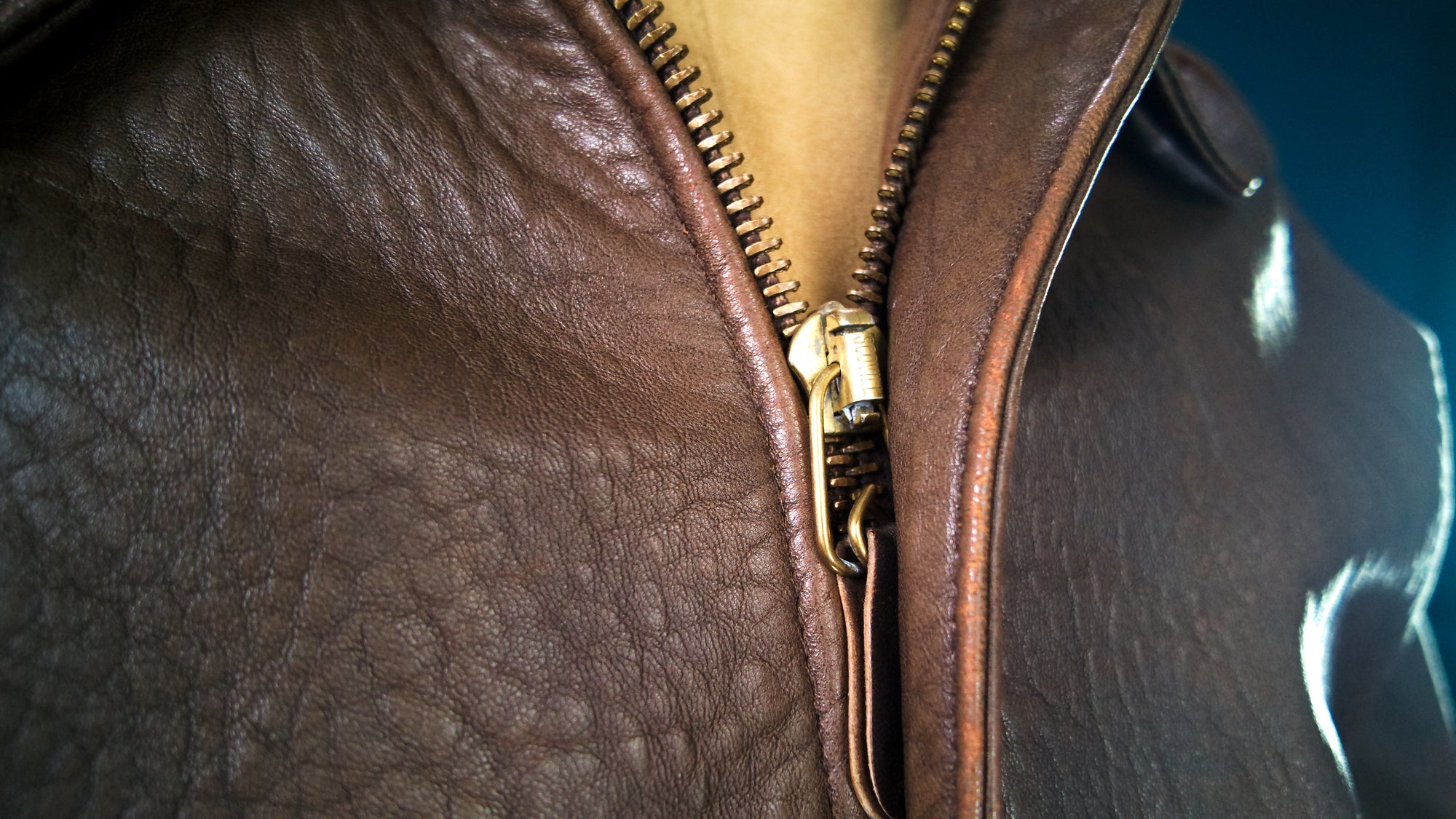 Vintage 1980s Avirex A2 Sheepskin Brown Bomber Flight Leather Jacket "XL"