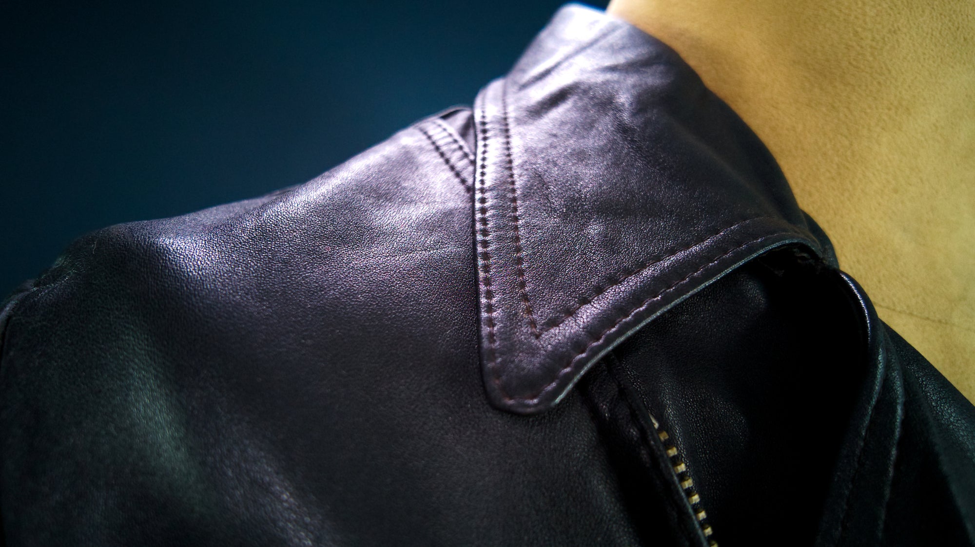 Vintage 1950s German Horsehide Black Biker Aviator Moto Leather Jacket “M”