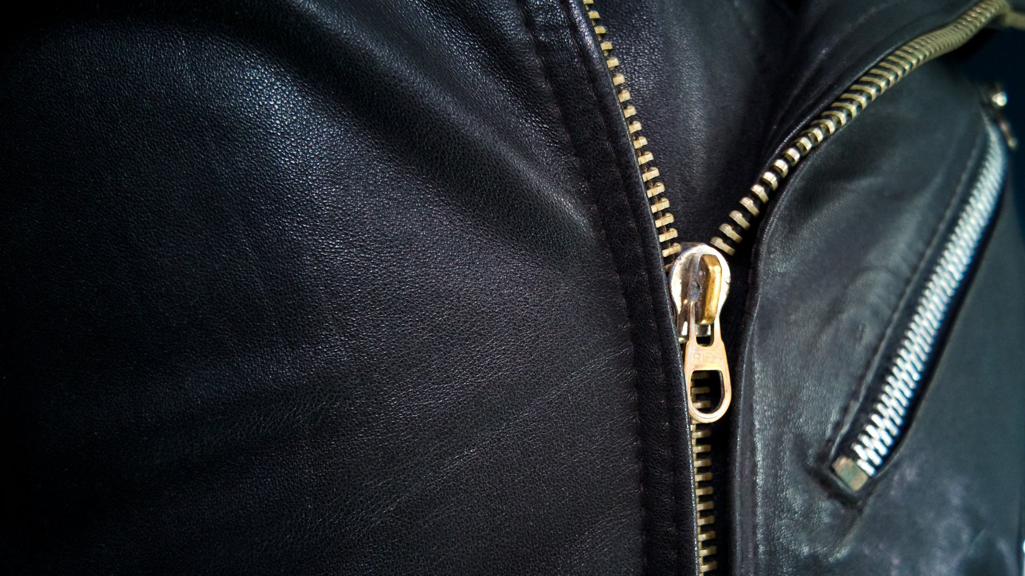 Vintage 1950s German Horsehide Black Biker Aviator Moto Leather Jacket “M”