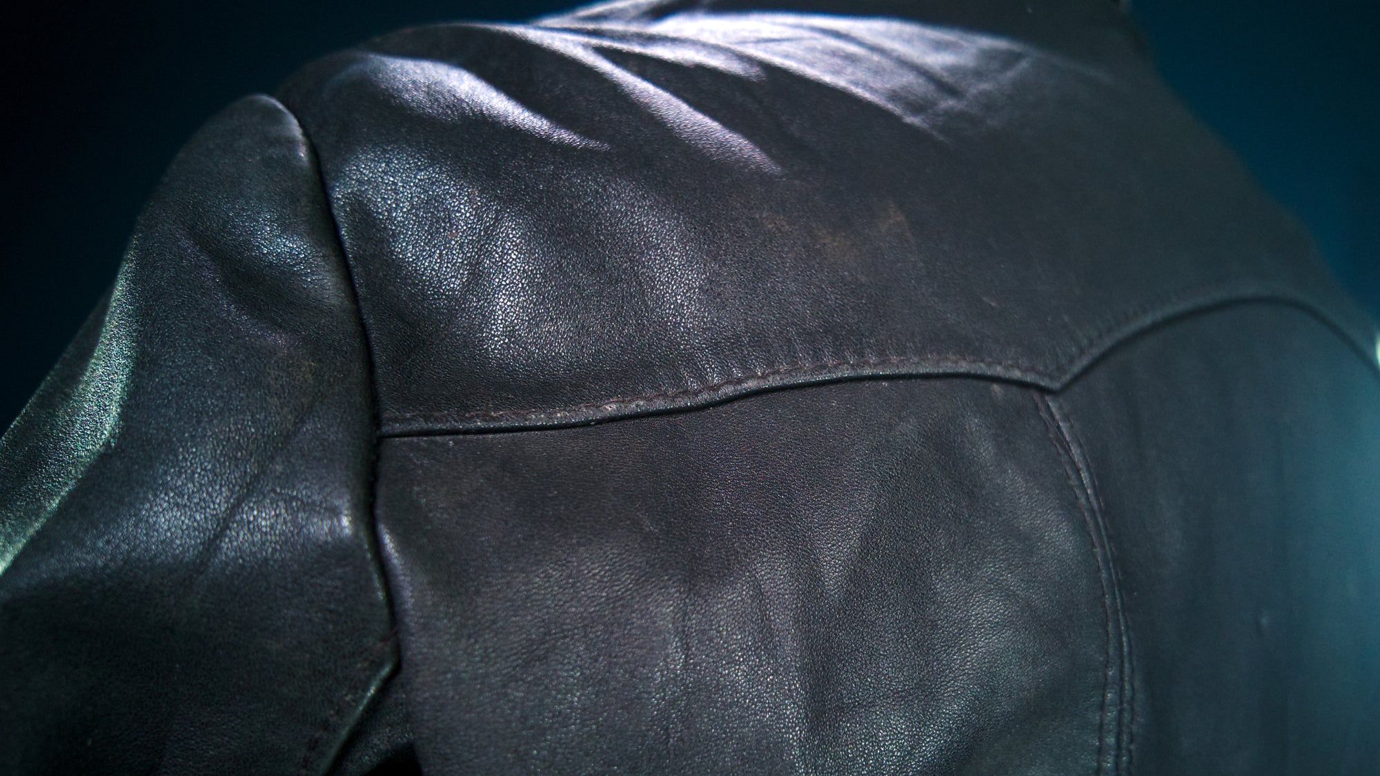 Vintage 1950s German Horsehide Black Biker Aviator Moto Leather Jacket “M”