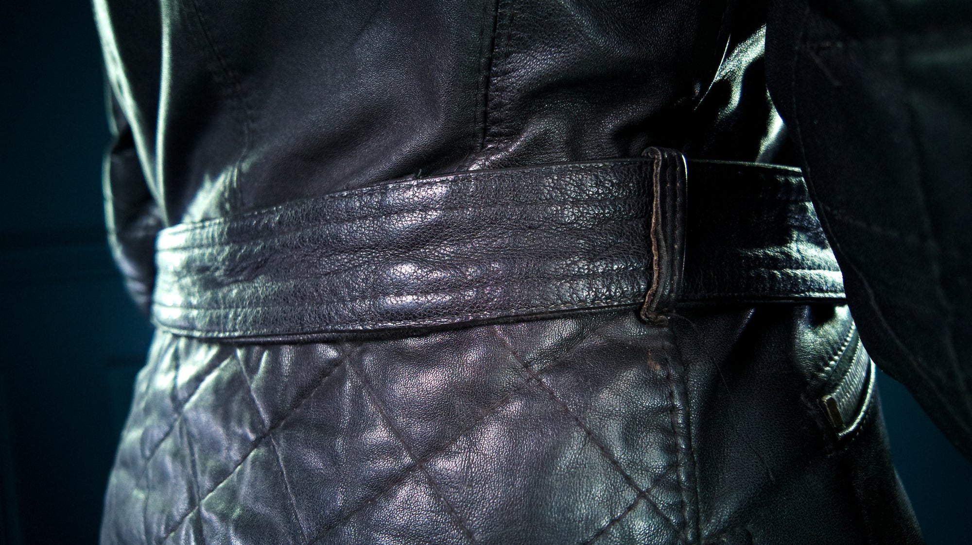 Vintage 1950s German Horsehide Black Biker Aviator Moto Leather Jacket “M”