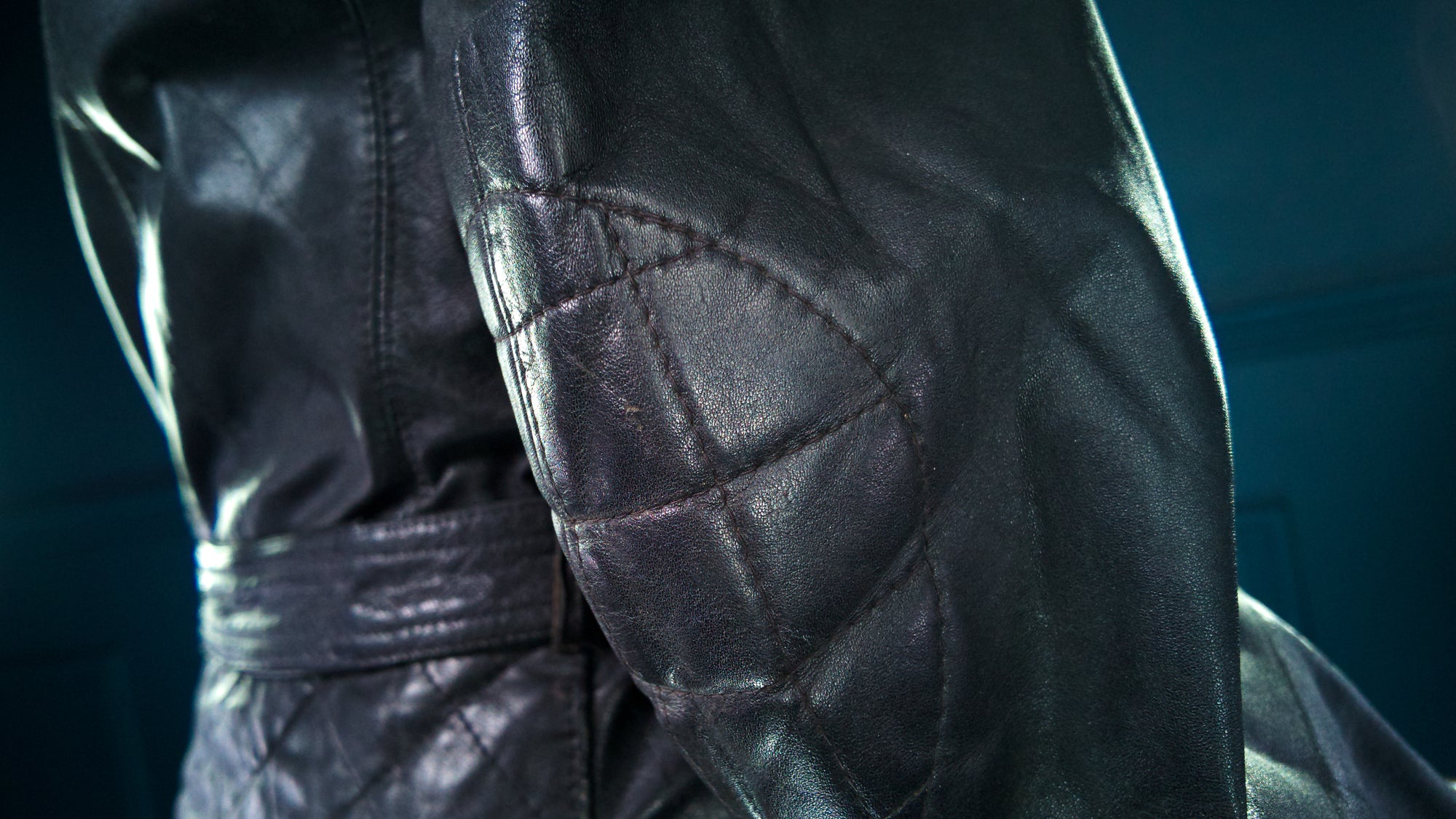 Vintage 1950s German Horsehide Black Biker Aviator Moto Leather Jacket “M”