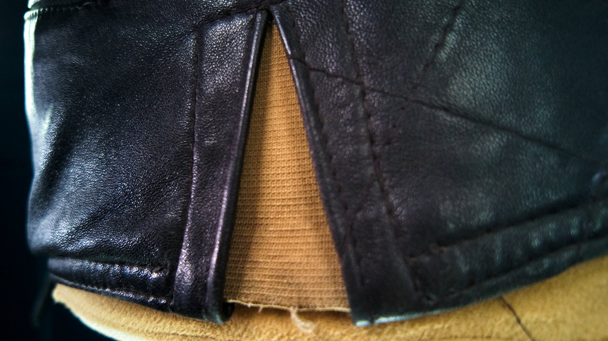 Vintage 1950s German Horsehide Black Biker Aviator Moto Leather Jacket “M”