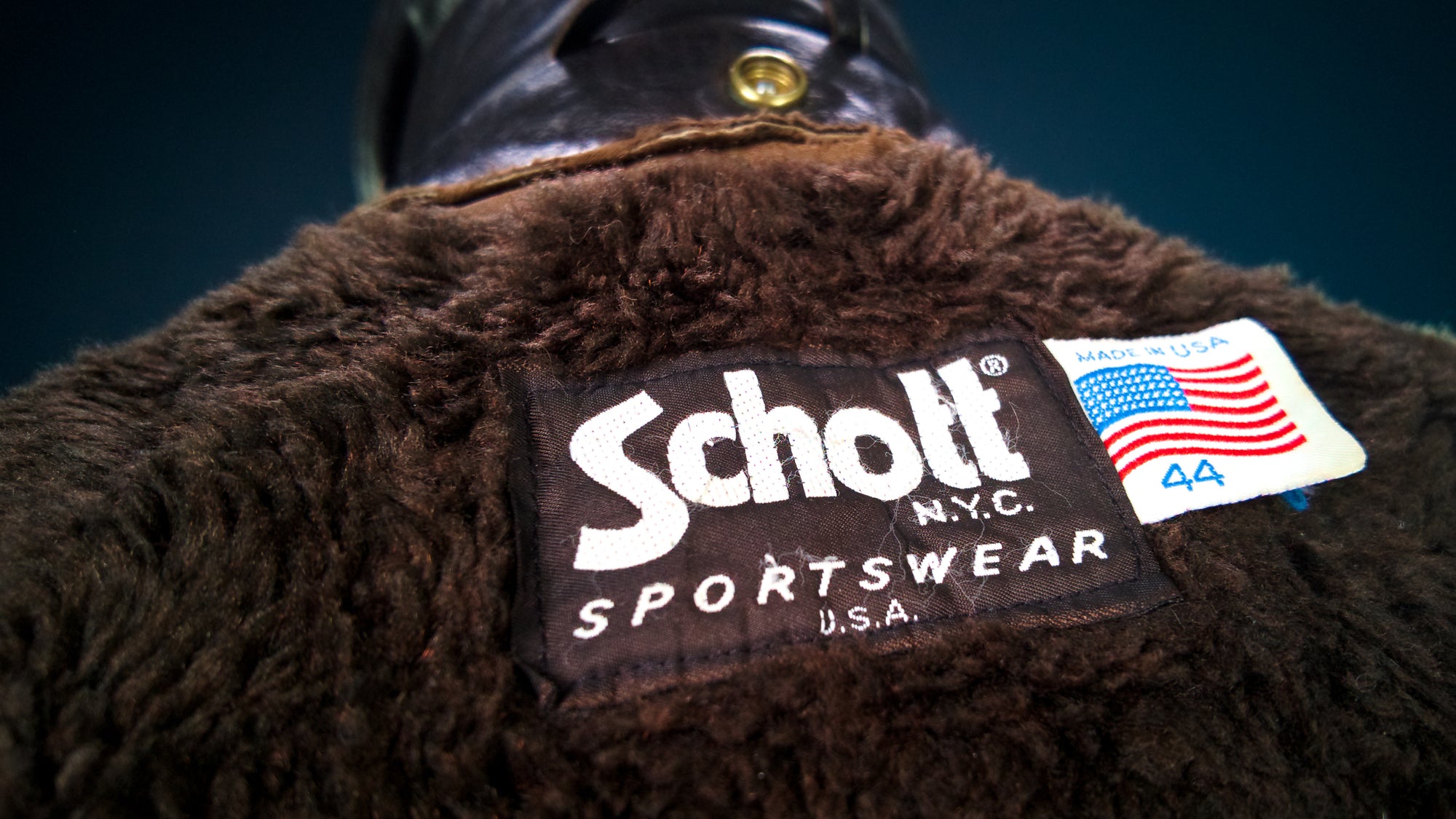 Vintage 80s Schott 184SM A2 Flight Aviator Brown Bomber Leather Jacket “L”