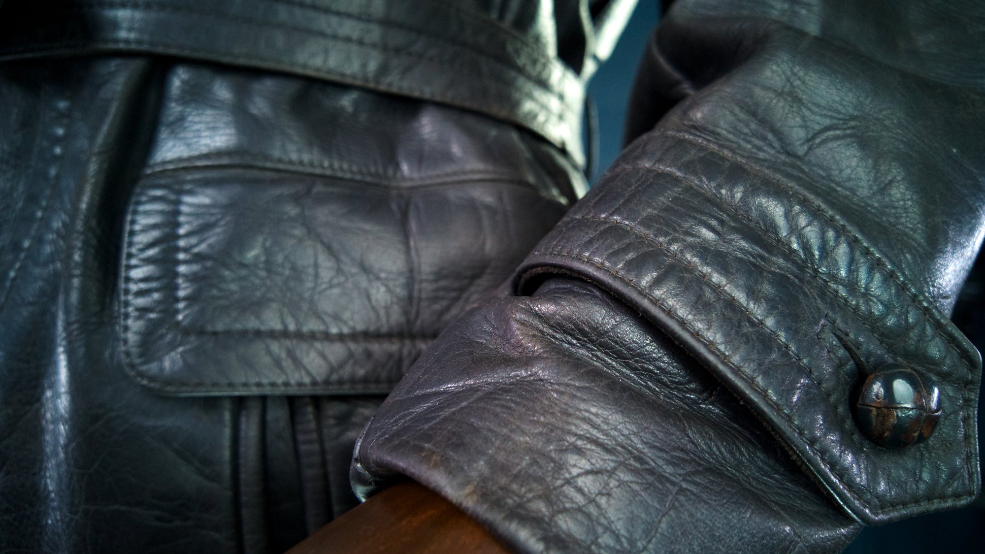 Vintage 1940s WW2 German Horsehide Biker Motorcycle Dispatch Leather Jacket “M”