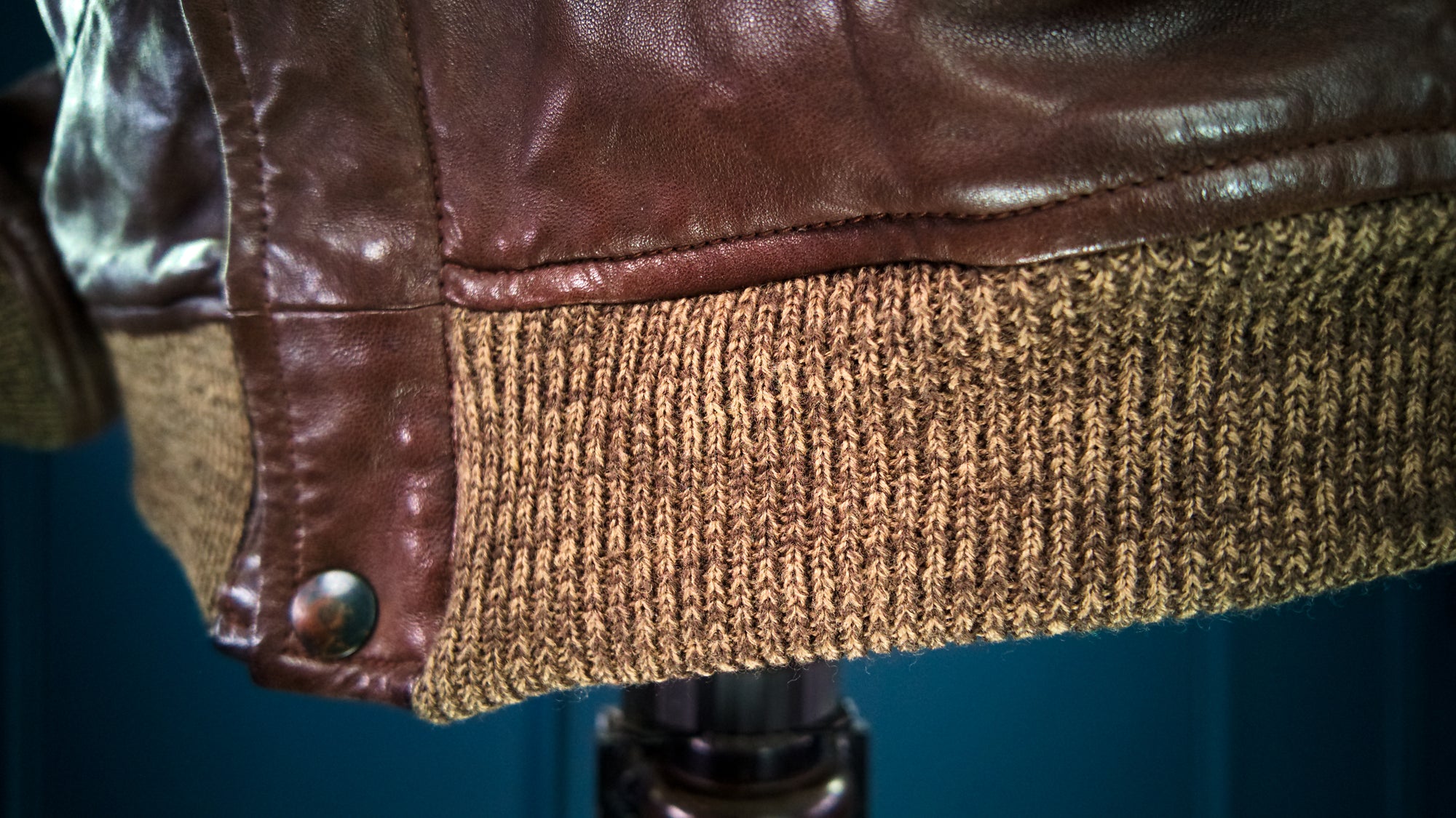 Vintage 70s Etro Luxury Italian Lambskin G1 Flight Bomber Leather Jacket ”L”