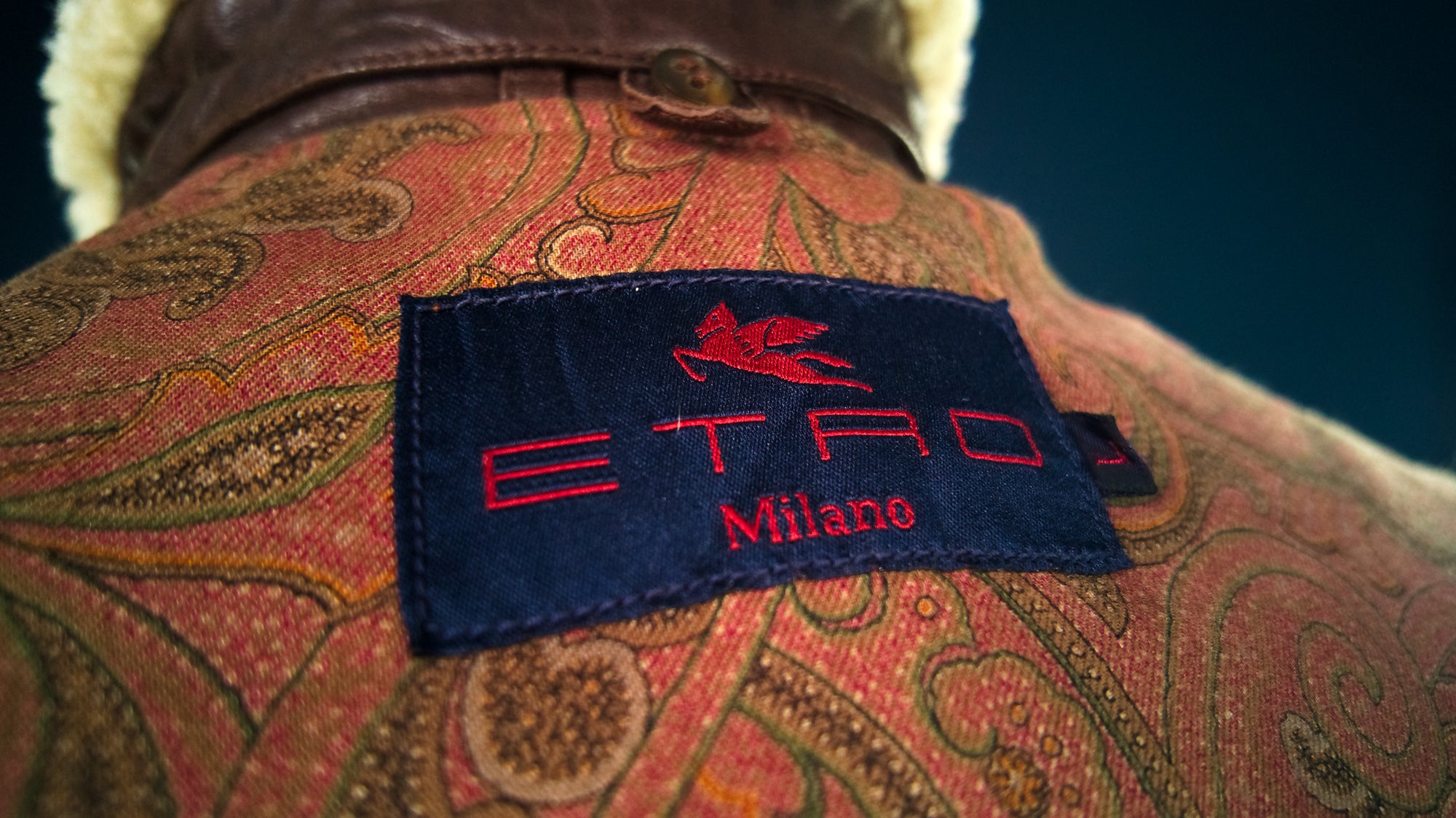 Vintage 70s Etro Luxury Italian Lambskin G1 Flight Bomber Leather Jacket ”L”
