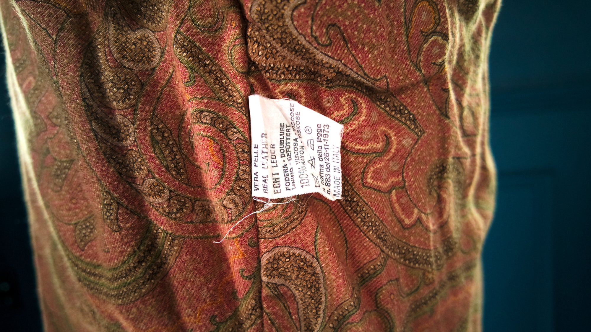 Vintage 70s Etro Luxury Italian Lambskin G1 Flight Bomber Leather Jacket ”L”