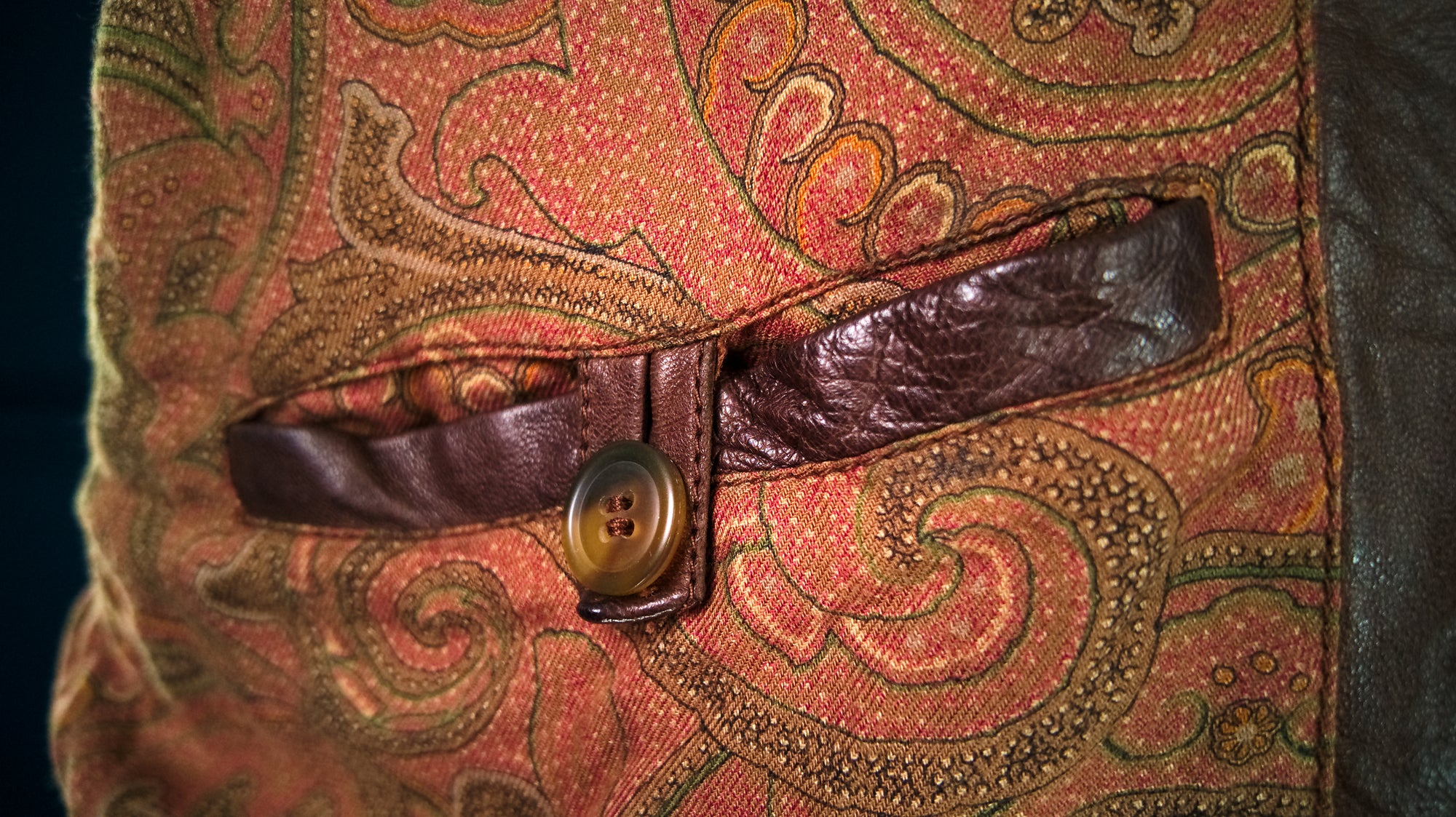 Vintage 70s Etro Luxury Italian Lambskin G1 Flight Bomber Leather Jacket ”L”