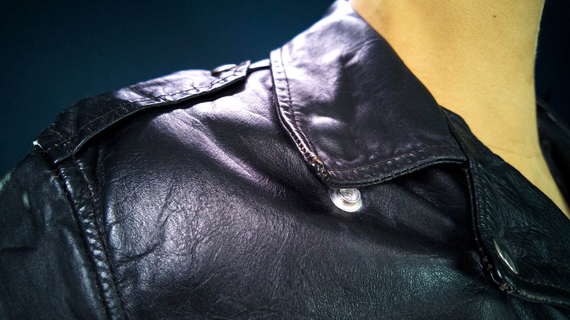 Vintage 1960s Sears Oakbrook Steerhide D Pocket Biker Moto Leather Jacket “M”