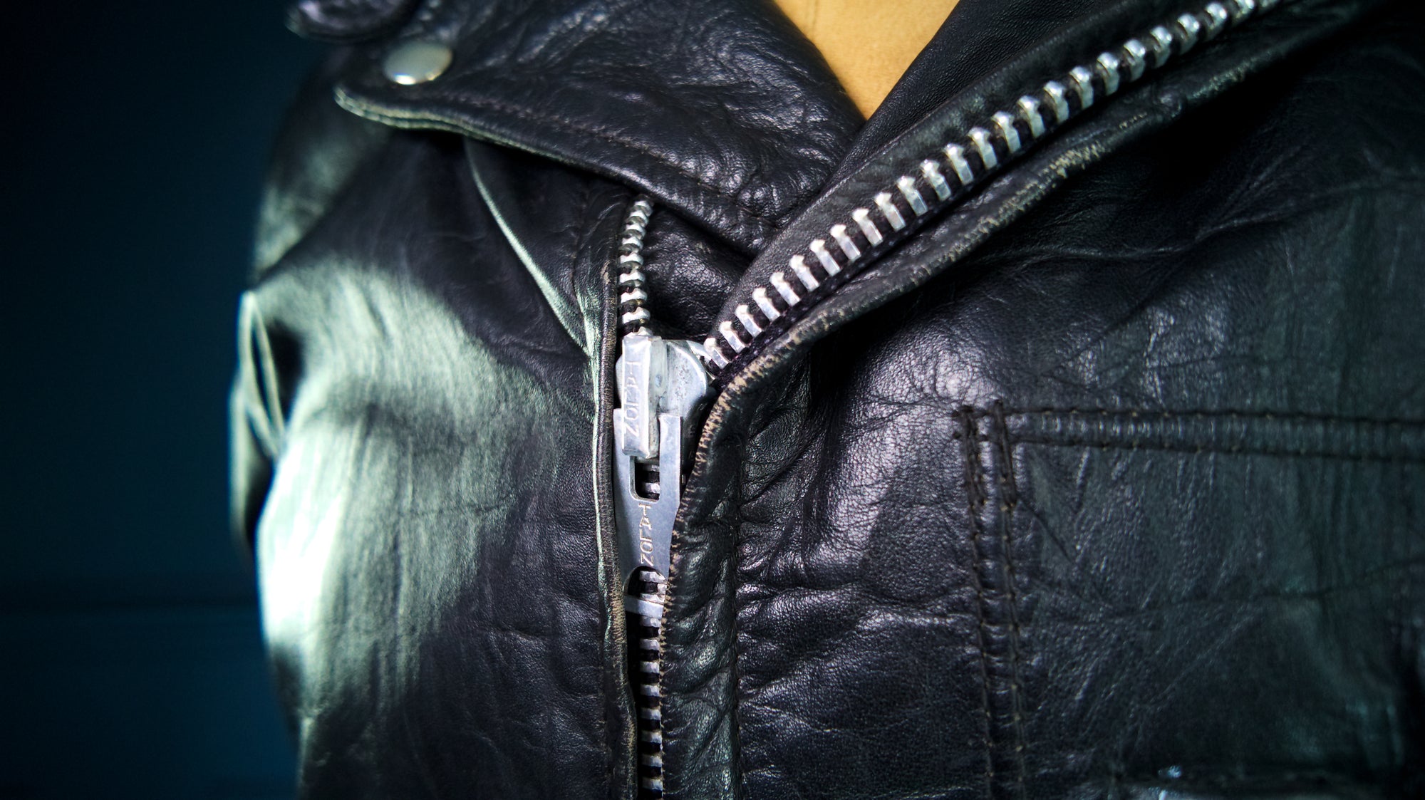 Vintage 1960s Sears Oakbrook Steerhide D Pocket Biker Moto Leather Jacket “M”