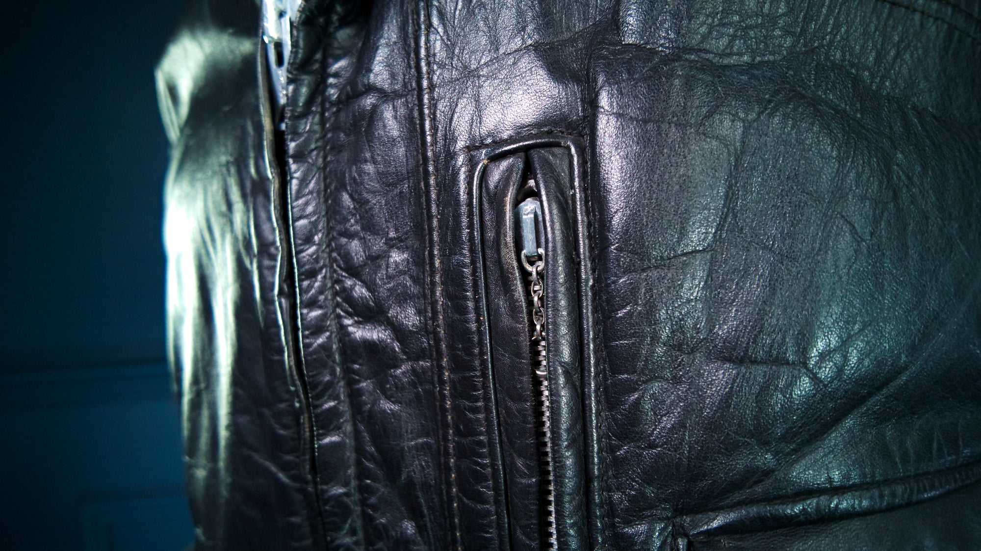 Vintage 1960s Sears Oakbrook Steerhide D Pocket Biker Moto Leather Jacket “M”