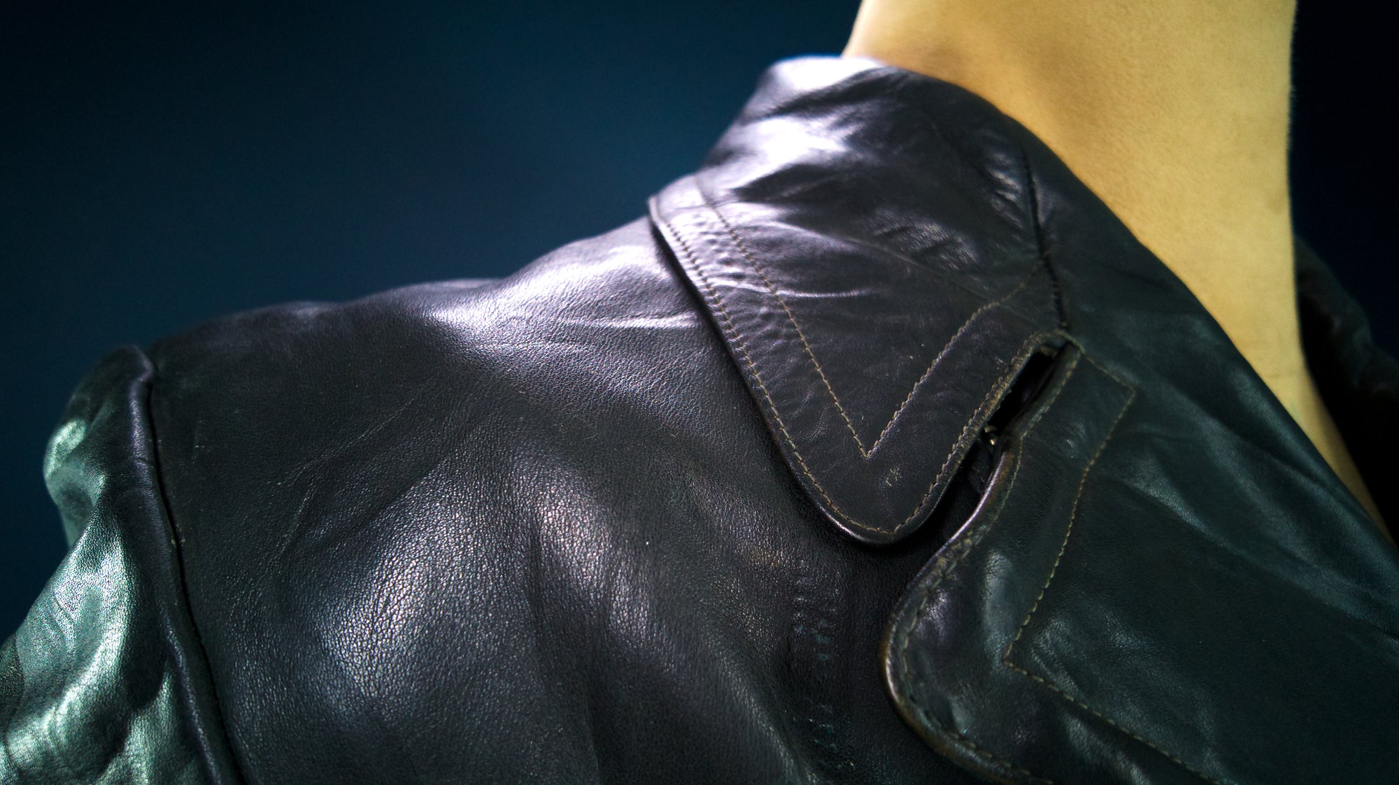 Vintage 1940s WW2 German Horsehide Biker Motorcycle Dispatch Leather Jacket “M"