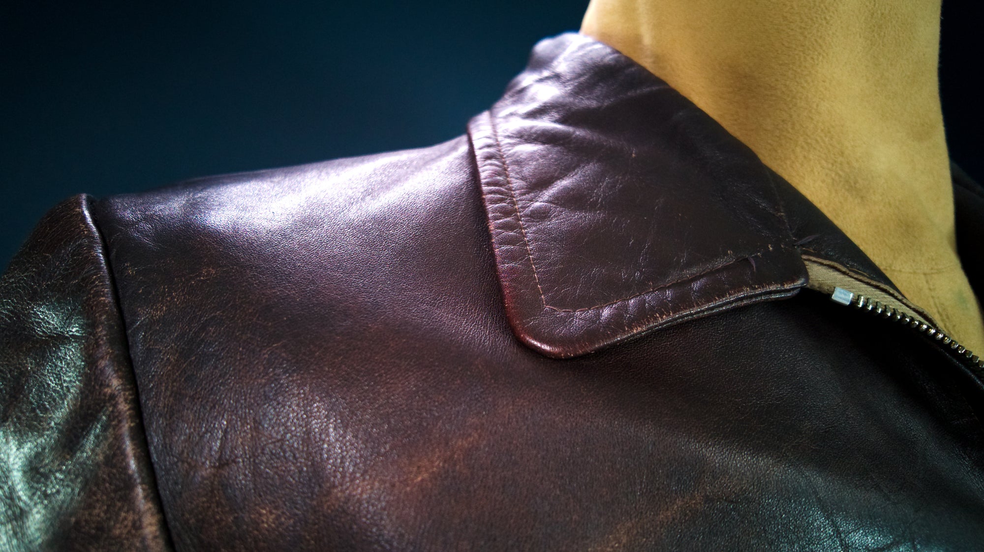 Vintage 1940s German Deerskin Cold War Biker Worker Rider Leather Jacket “M”