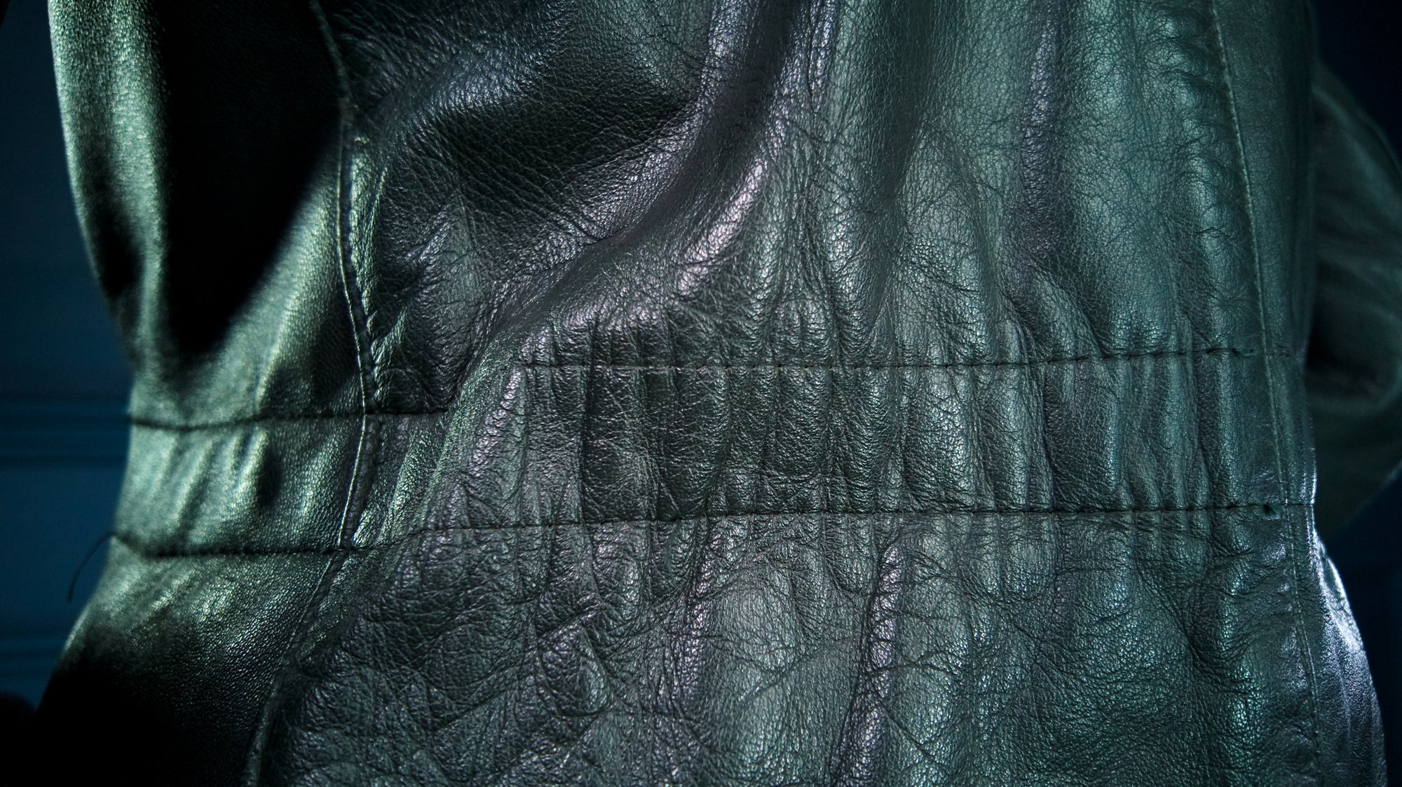 Vintage 1940s German Goatskin Cold War Biker Worker Rider Leather Jacket “M”