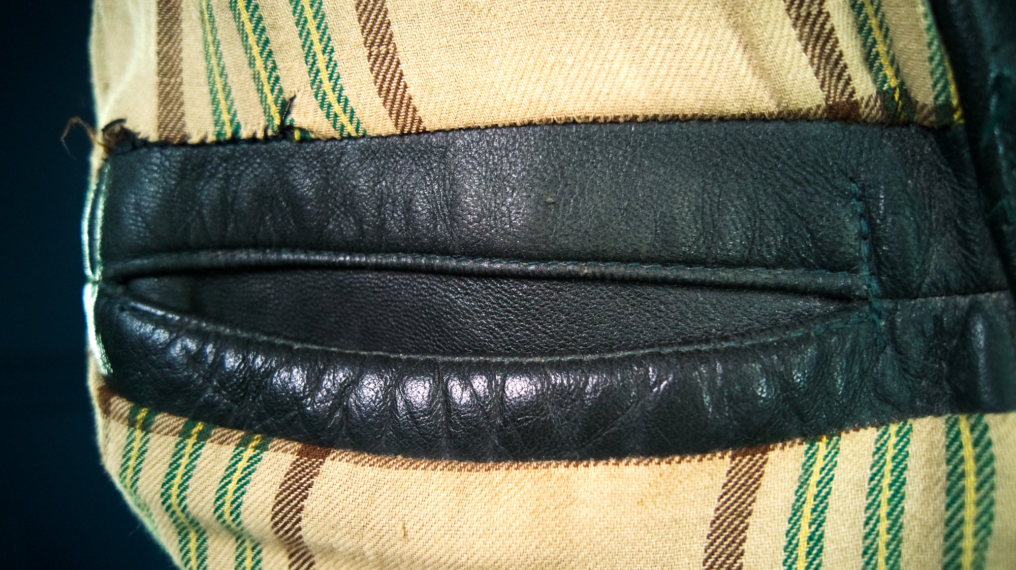 Vintage 1940s German Goatskin Cold War Biker Worker Rider Leather Jacket “M”