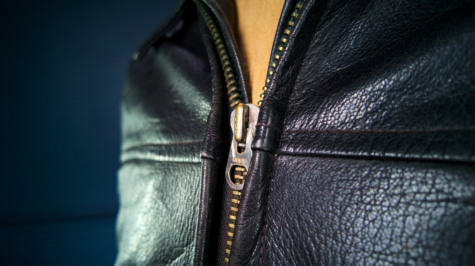 Vintage 1940s Dala Cold War Goatskin Biker Worker Highwayman Leather Jacket “M”