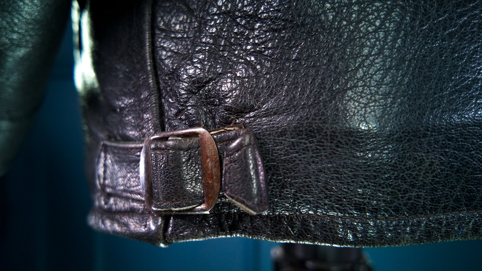 Vintage 1940s Dala Cold War Goatskin Biker Worker Highwayman Leather Jacket “M”