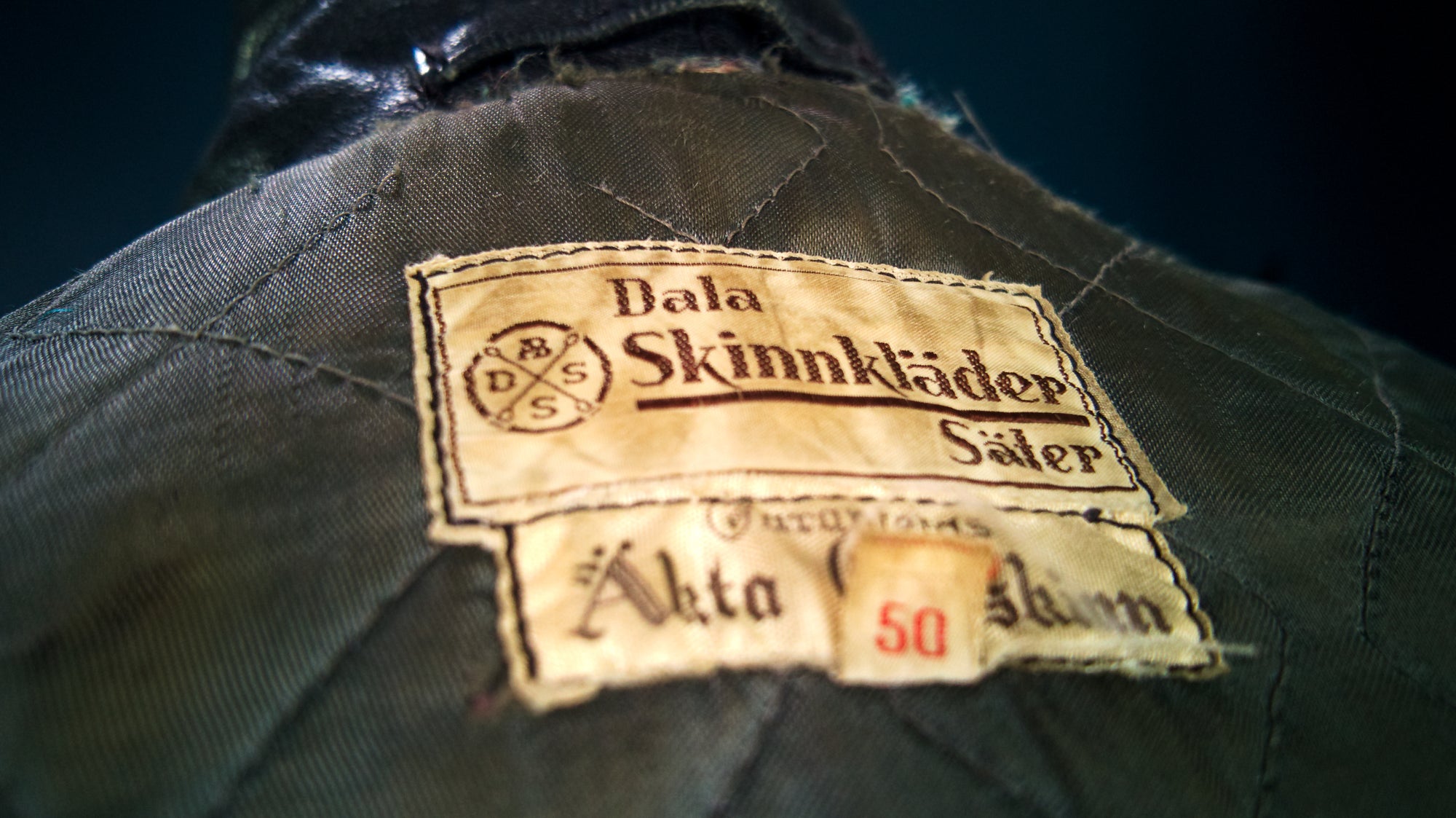 Vintage 1940s Dala Cold War Goatskin Biker Worker Highwayman Leather Jacket “M”