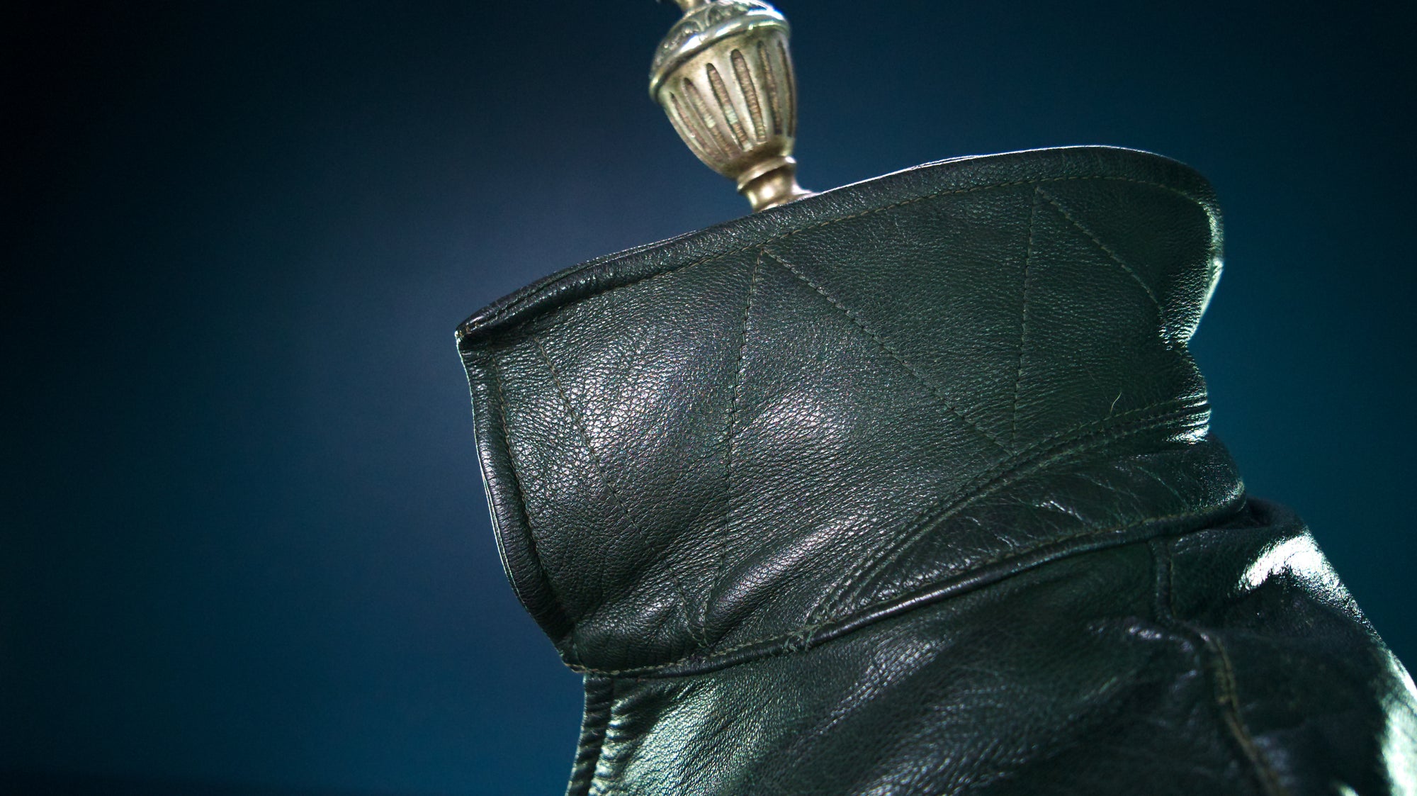 Vintage 1950s Cold War East German Biker Dispatch Worker Leather Jacket “M”