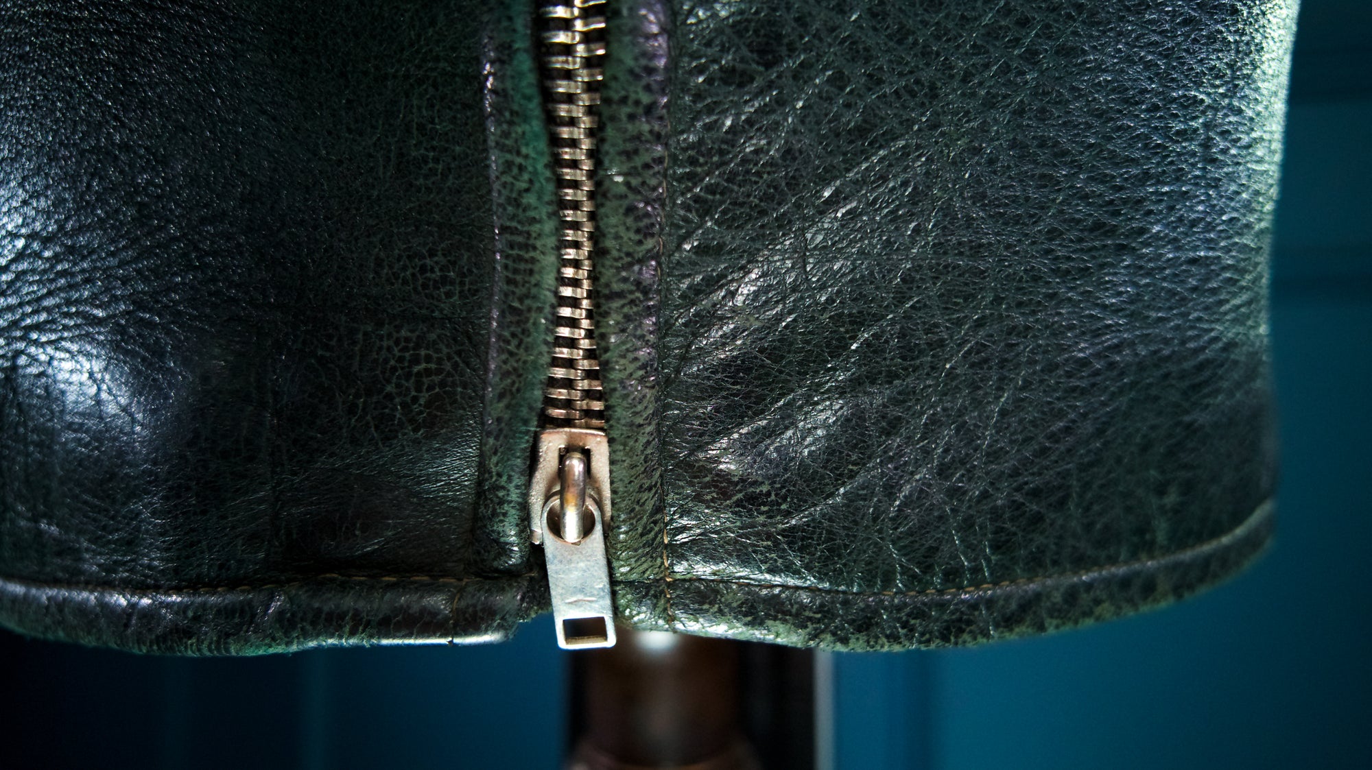 Vintage 1950s Cold War East German Biker Dispatch Worker Leather Jacket “M”