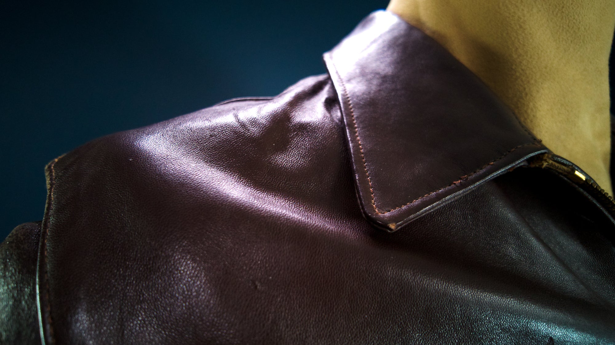 Vintage 1950s Cold War French Lambskin Worker Biker Rider Leather Jacket “M”