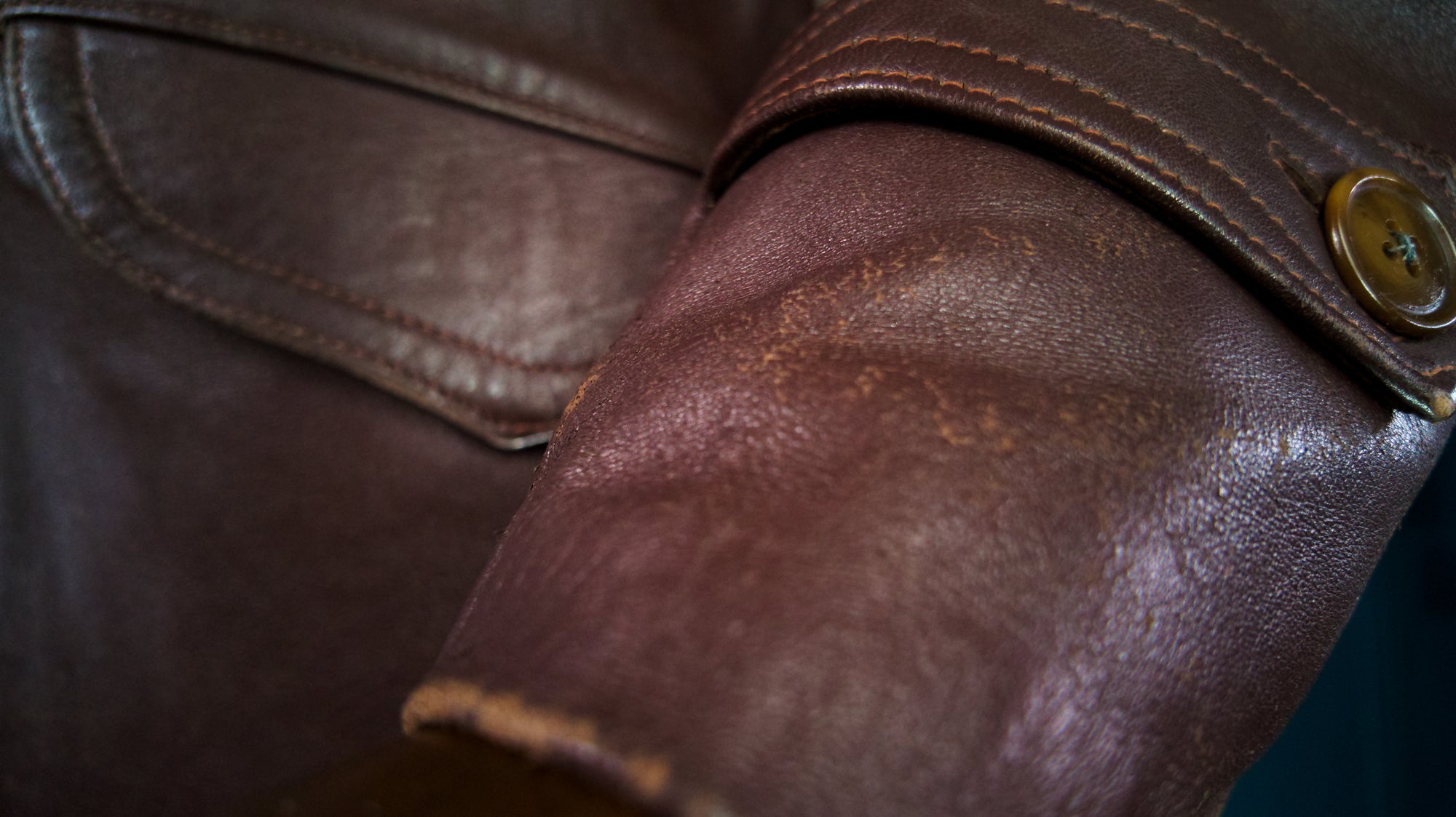 Vintage 1950s Cold War French Lambskin Worker Biker Rider Leather Jacket “M”