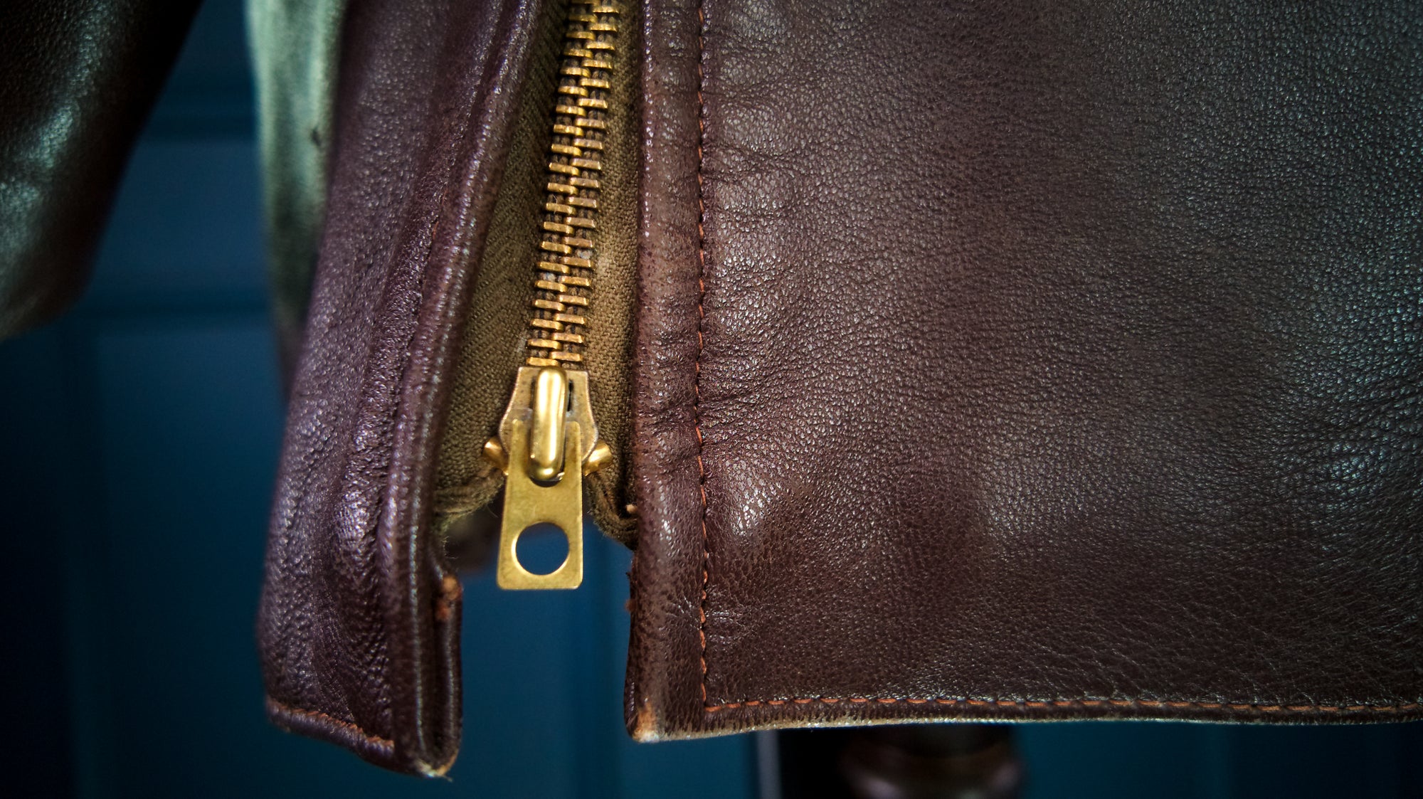 Vintage 1950s Cold War French Lambskin Worker Biker Rider Leather Jacket “M”